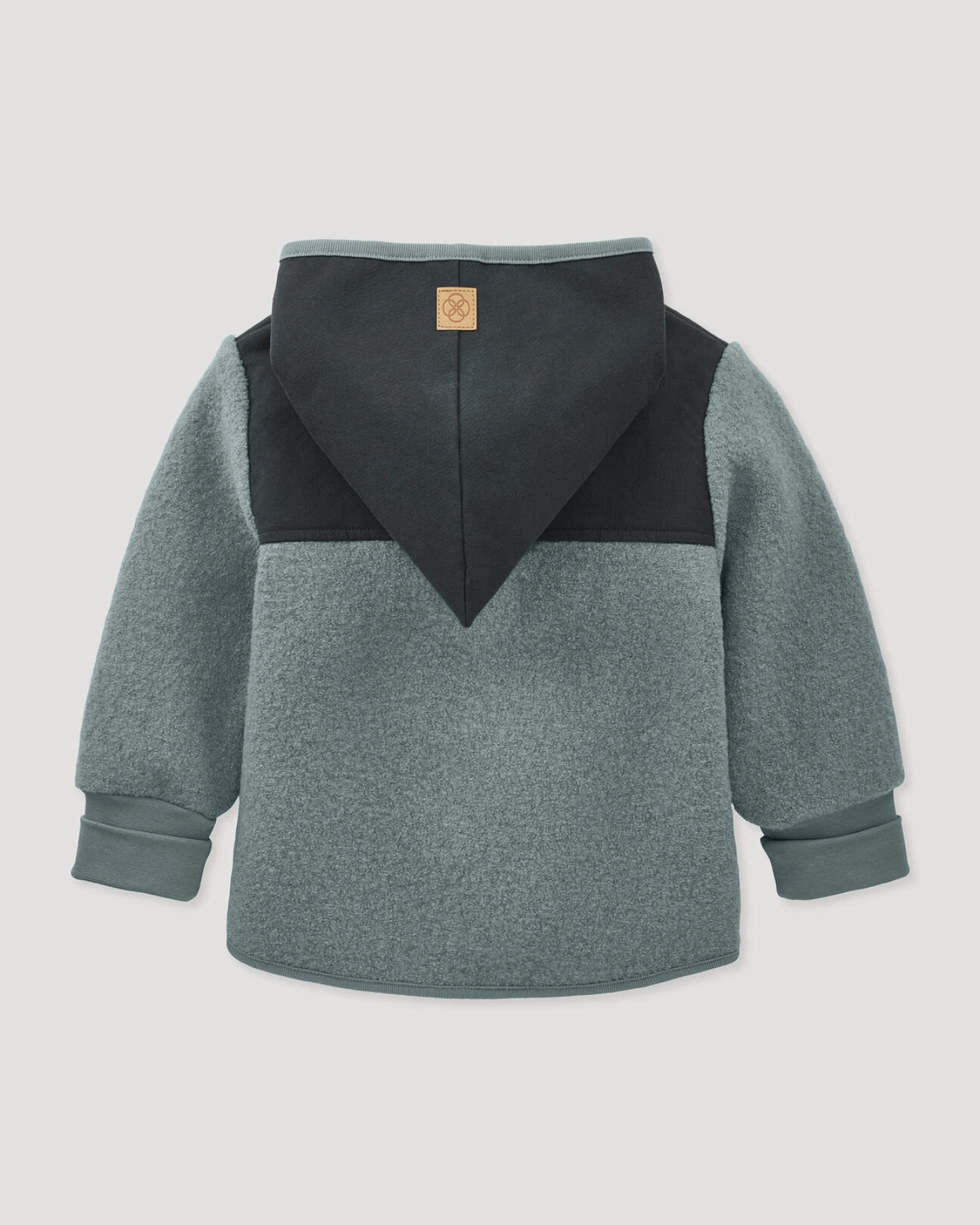 hessnatur Baby Wollwalk Jacke aus Bio-Merinowolle mit Softshell - blau - Größe 98/104 – Ansicht 2