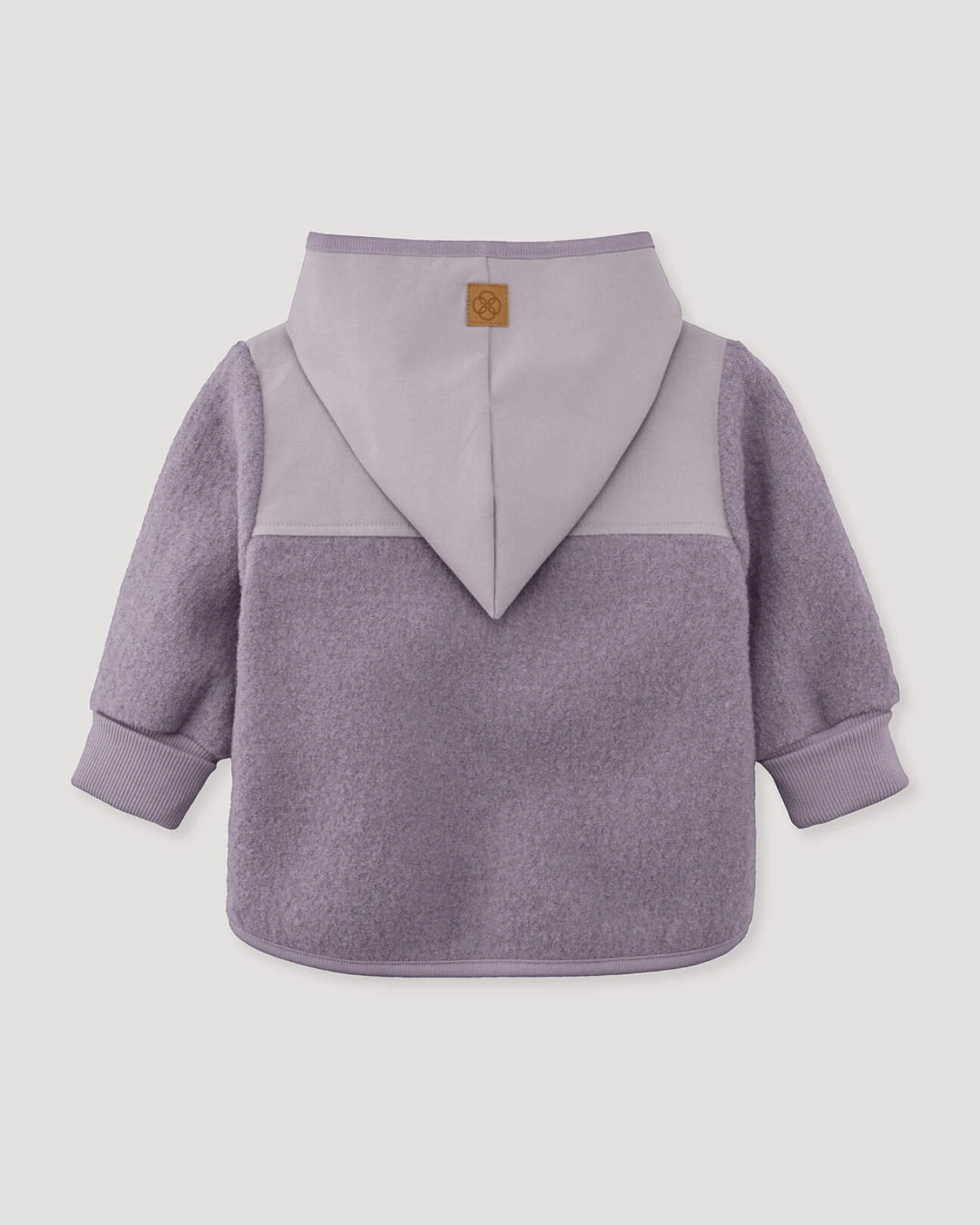 hessnatur Baby Wollwalk Jacke aus Bio-Merinowolle mit Softshell - lila - Größe 86/92 – Ansicht 2