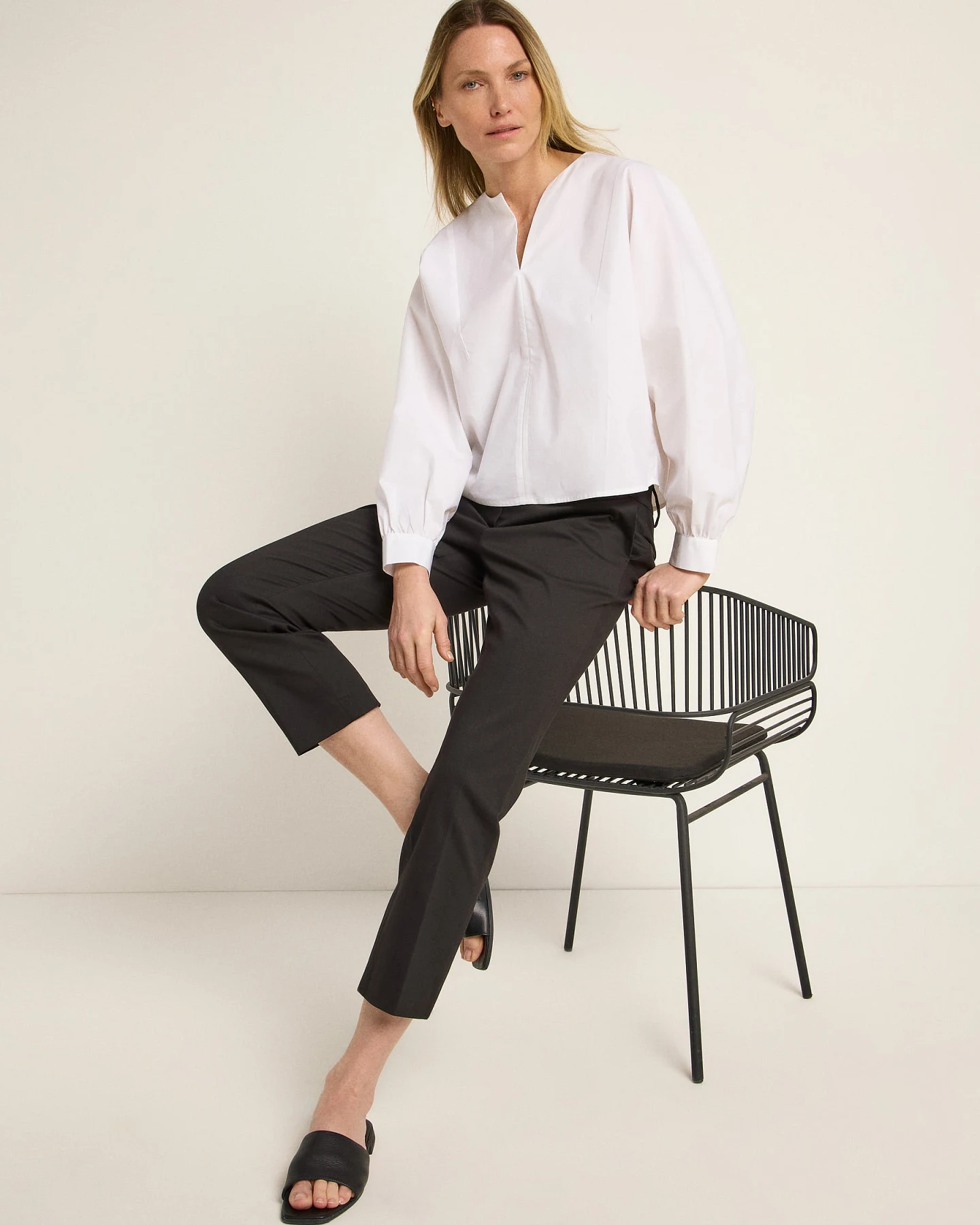 Bluse mit Kräuseln (GOTS) – Ansicht 4