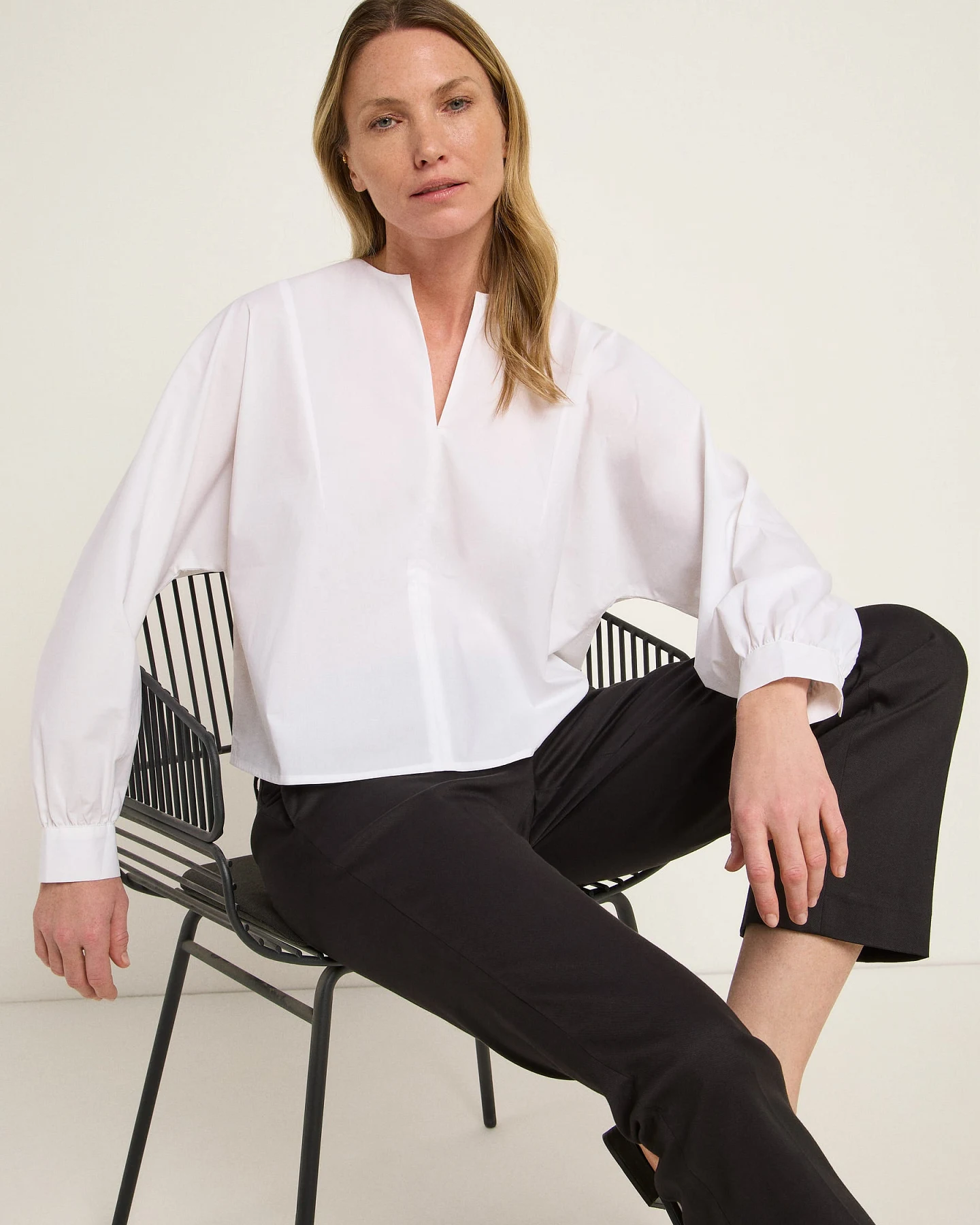 Bluse mit Kräuseln (GOTS) – Ansicht 3