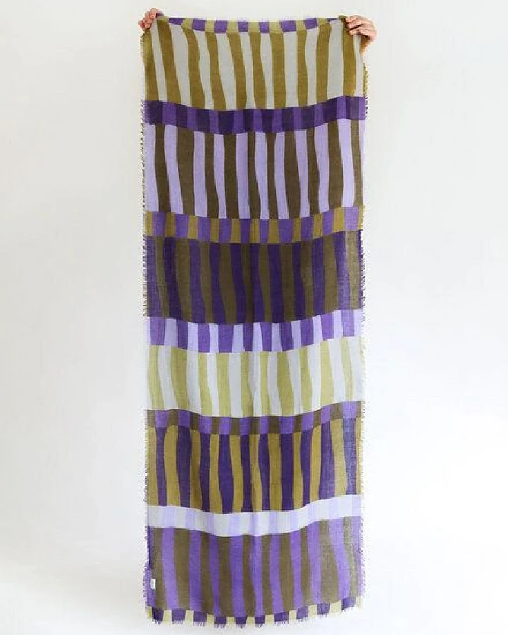 Djian Schal aus Merino-Wolle – STRIPES – mulesingfrei