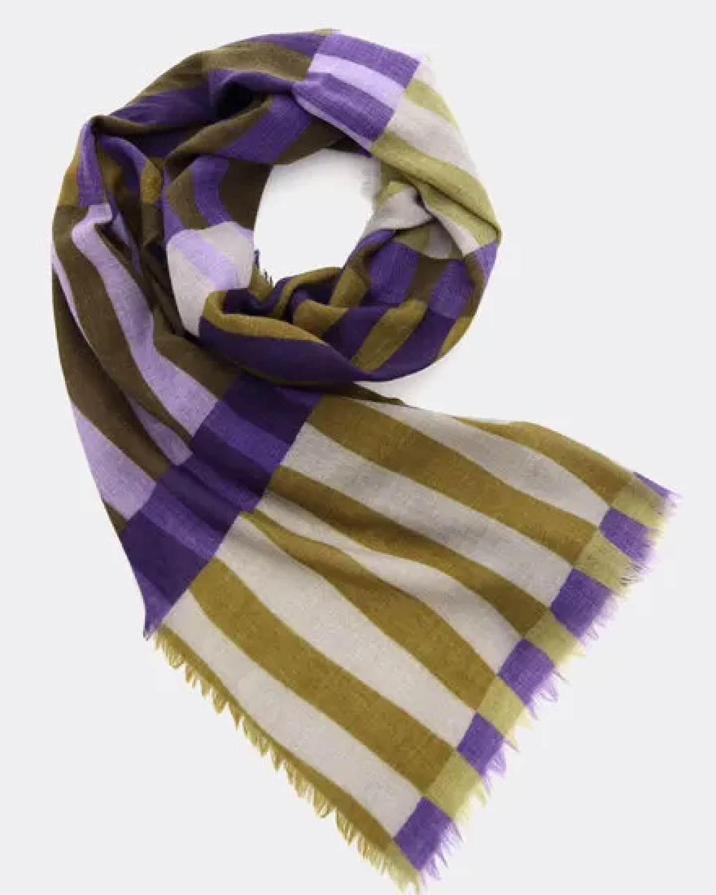 Djian Schal aus Merino-Wolle – STRIPES – mulesingfrei – Ansicht 3