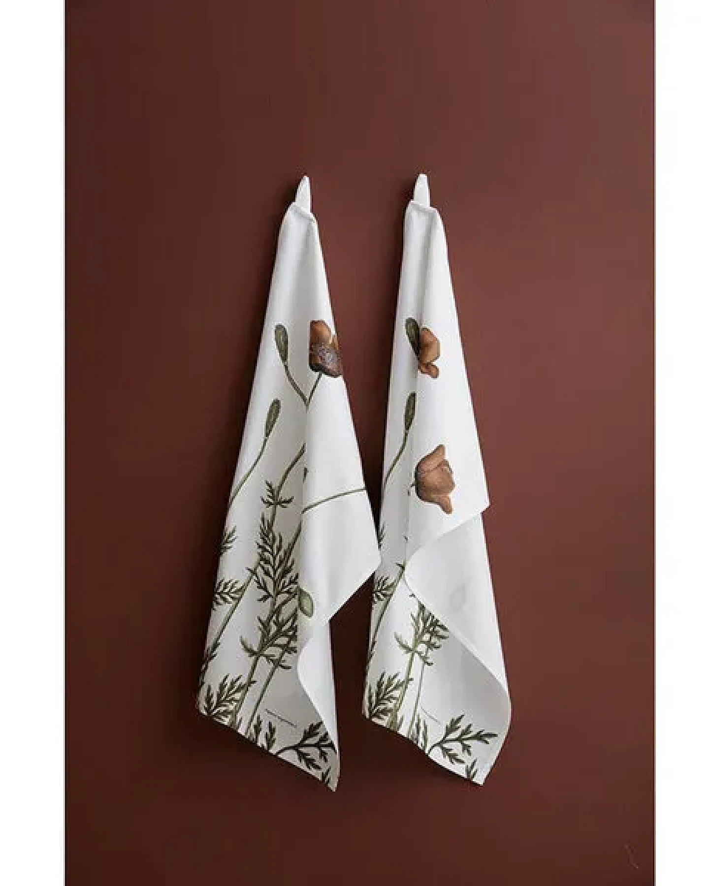 Koustrup & Co Blumenmotiv-Geschirrtücher aus 100% Bio-Baumwolle, 48 x 70 cm – Ansicht 3