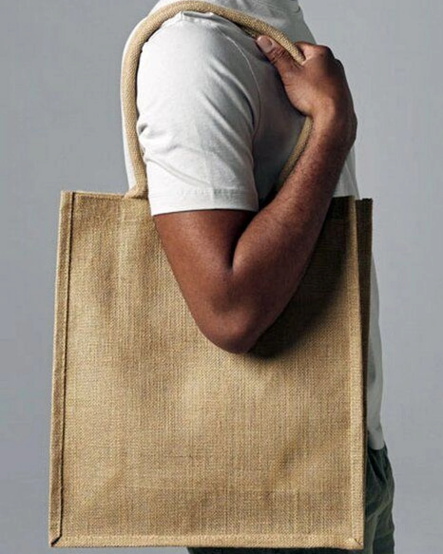 Westford Mill Jute Boutique Shopper Tragetasche Schultertasche – Ansicht 2