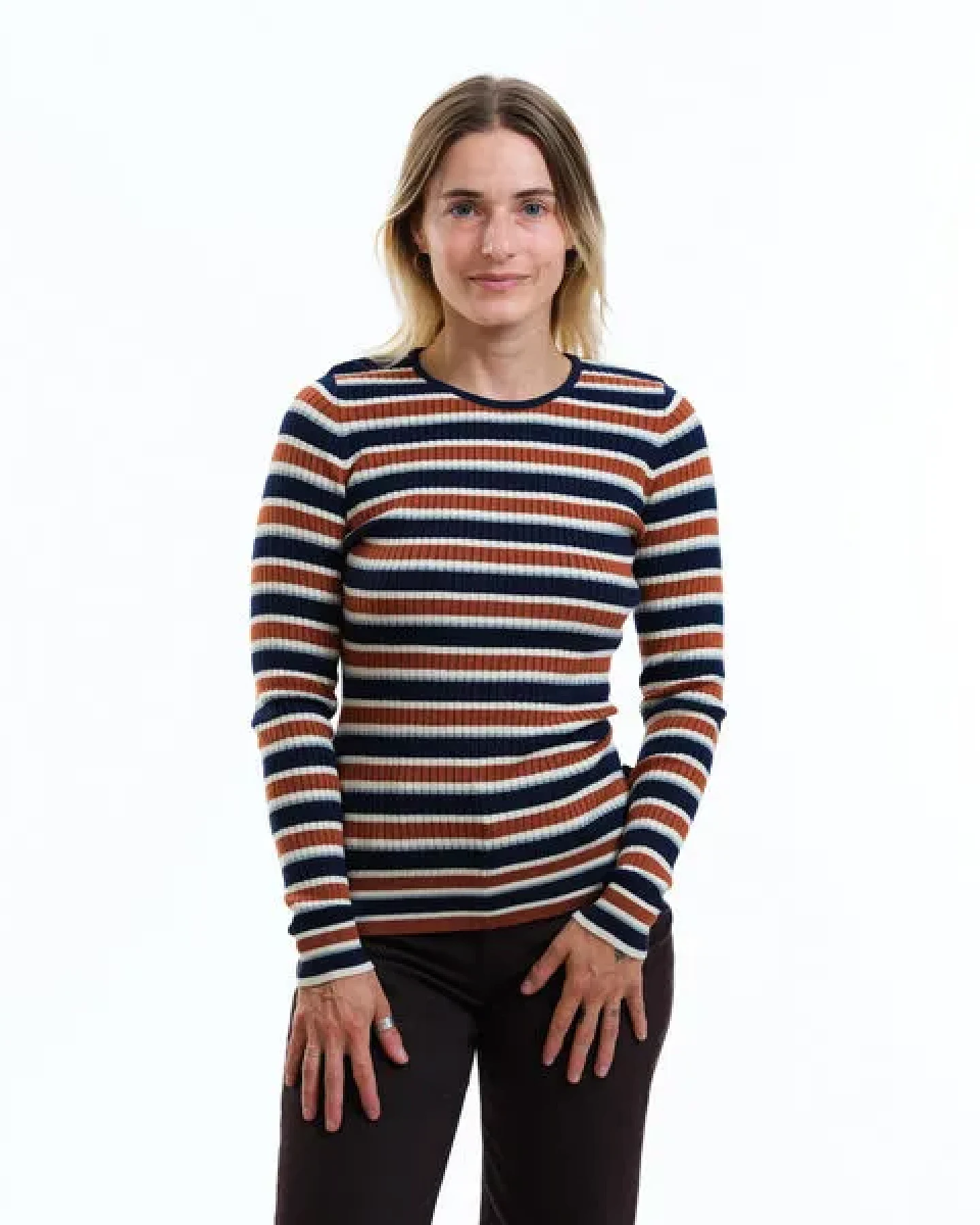 GARY MASH Gestrickter Slim Fit Pullover Yuma in Rippstrick – Ansicht 2
