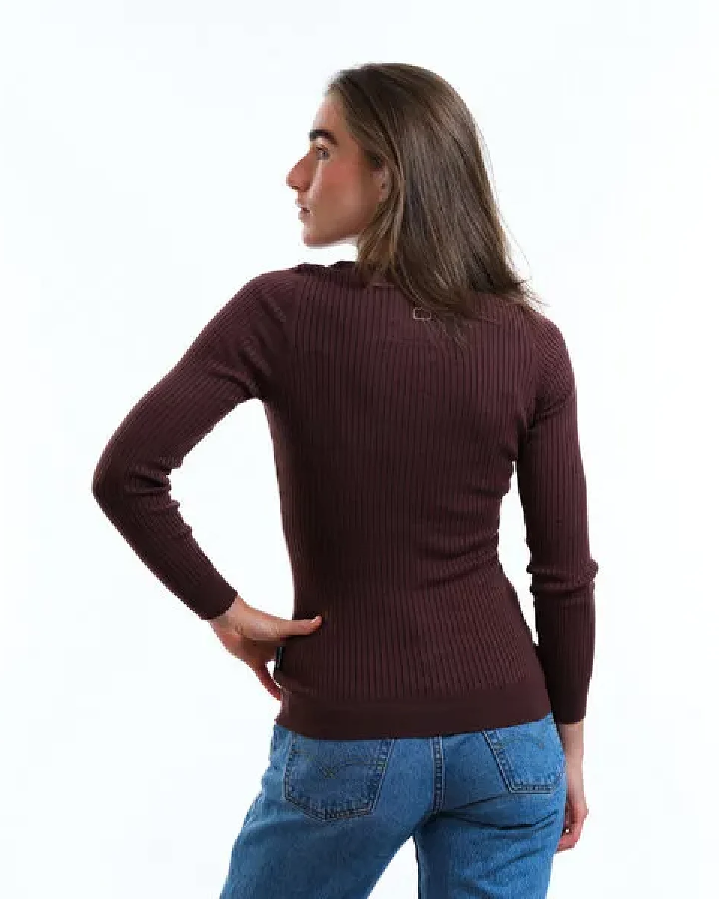 GARY MASH Gestrickter Slim Fit Pullover Yuma in Rippstrick – Ansicht 3