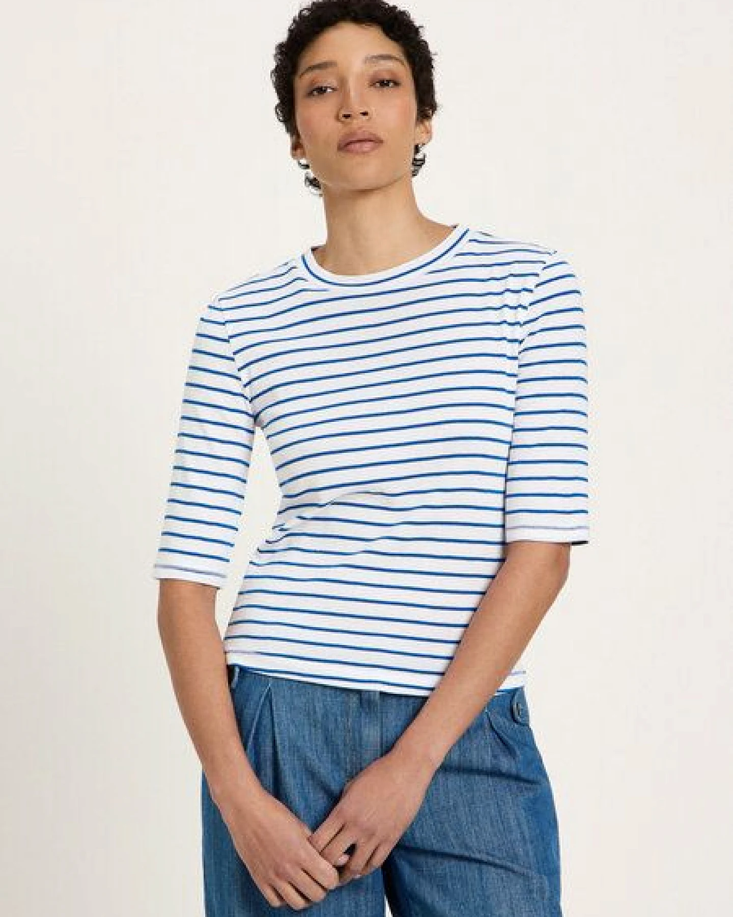 LANIUS Gestreiftes Kurzarm-Shirt – Ansicht 2