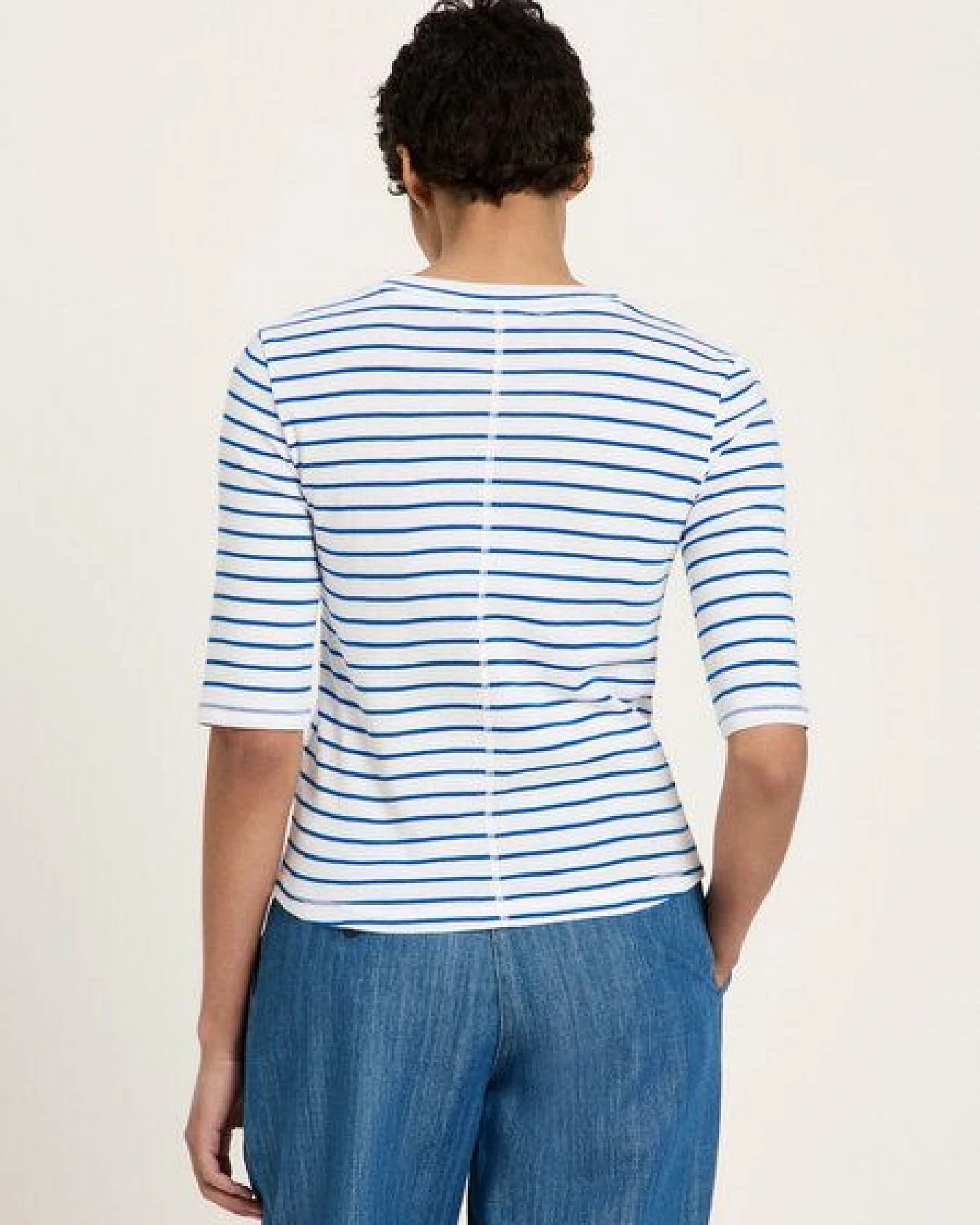 LANIUS Gestreiftes Kurzarm-Shirt – Ansicht 3