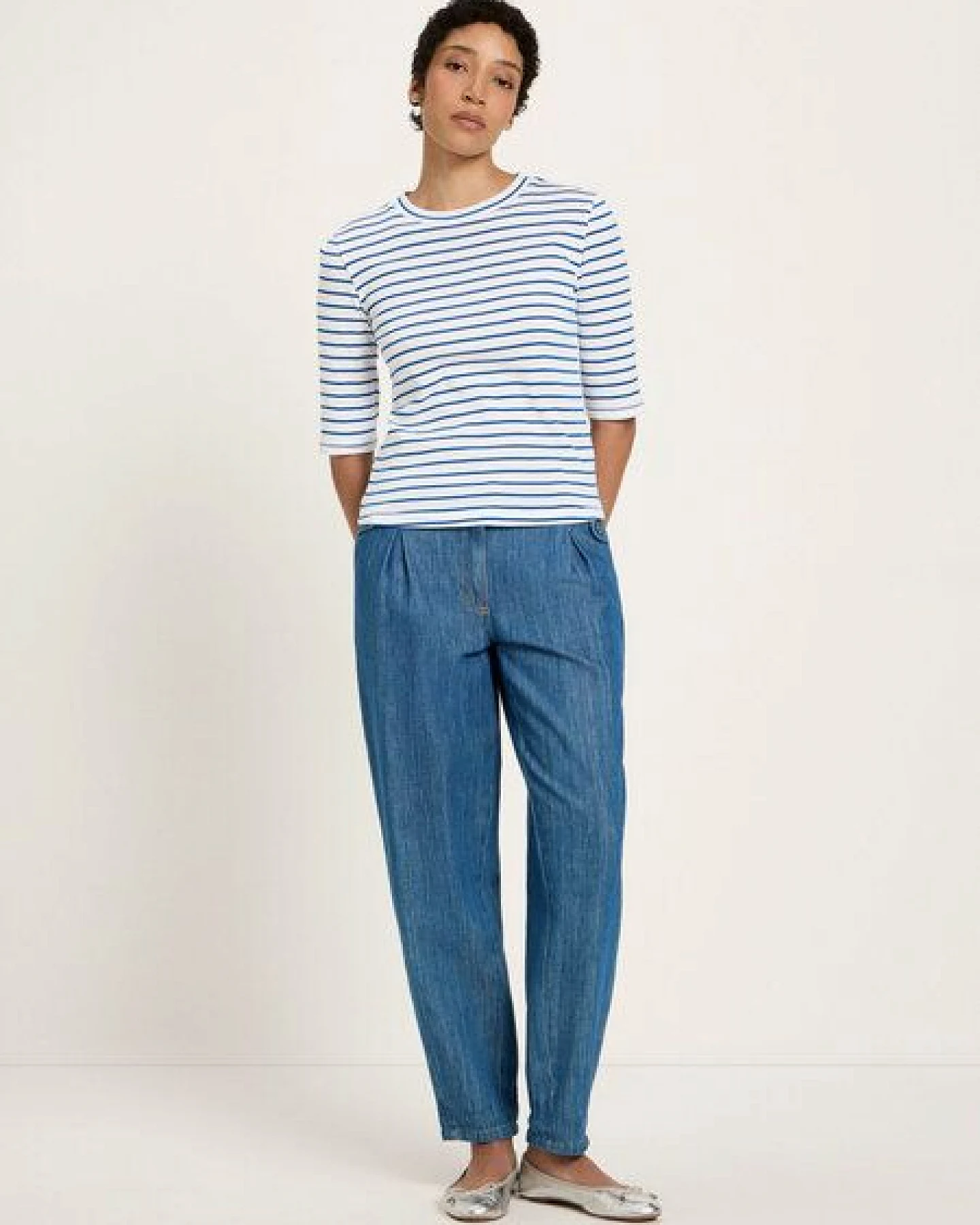 LANIUS Gestreiftes Kurzarm-Shirt – Ansicht 4