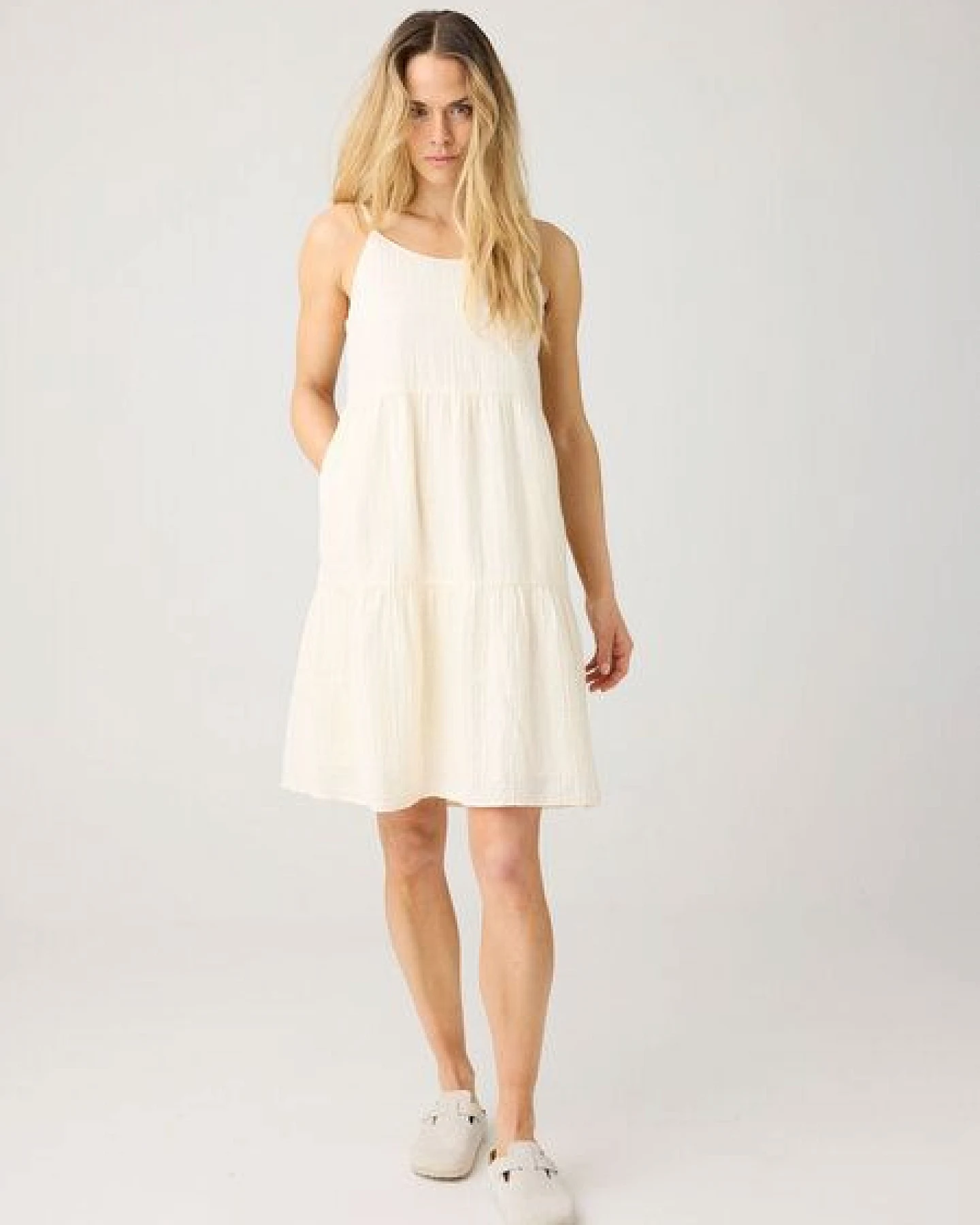 KnowledgeCotton Apparel Kleid Slub strap – Ansicht 3