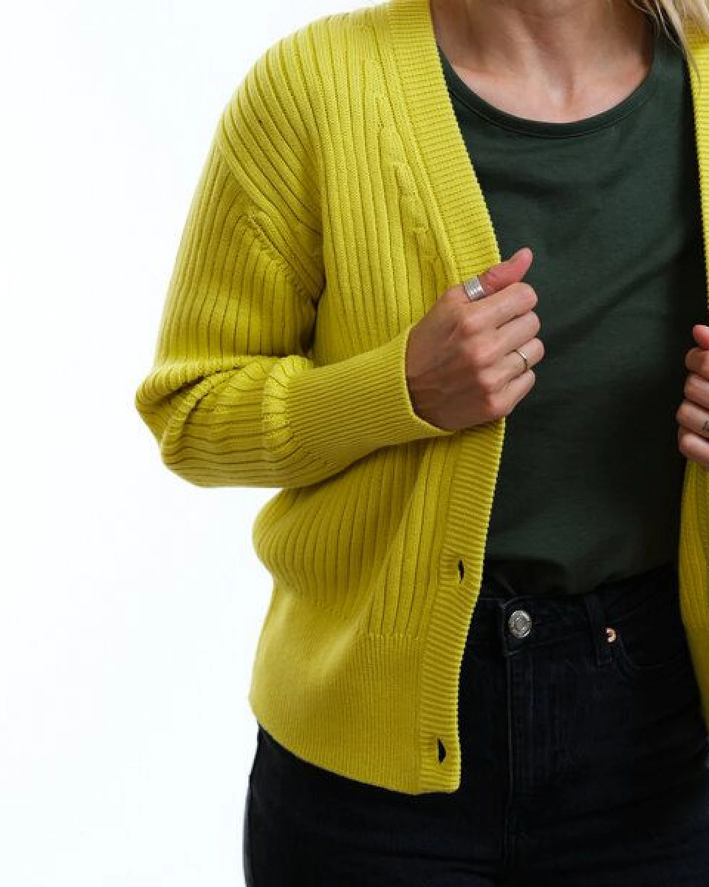 GARY MASH Kurze Strickjacke Quinn aus Biobaumwolle – Ansicht 3