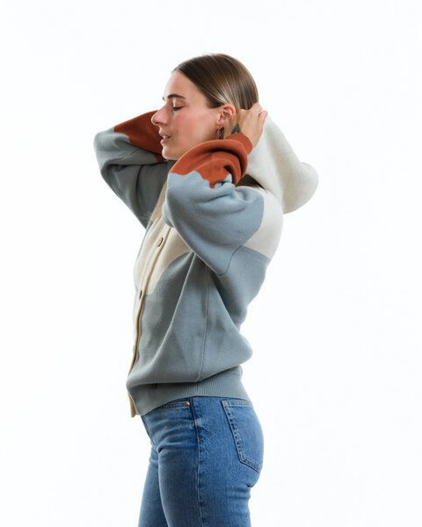 GARY MASH Oversize-Cardigan Winnie mit Kapuze aus Biobaumwolle – Ansicht 4