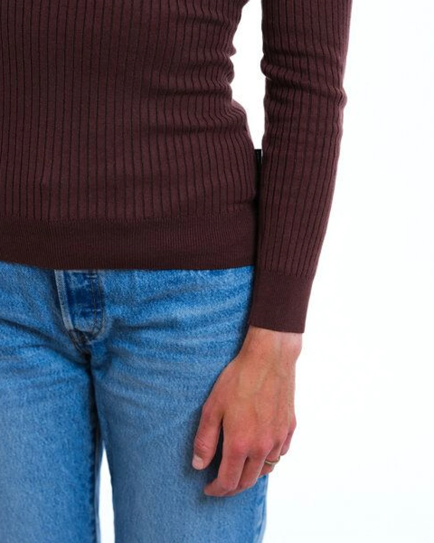 GARY MASH Gestrickter Slim Fit Pullover Yuma in Rippstrick – Ansicht 3