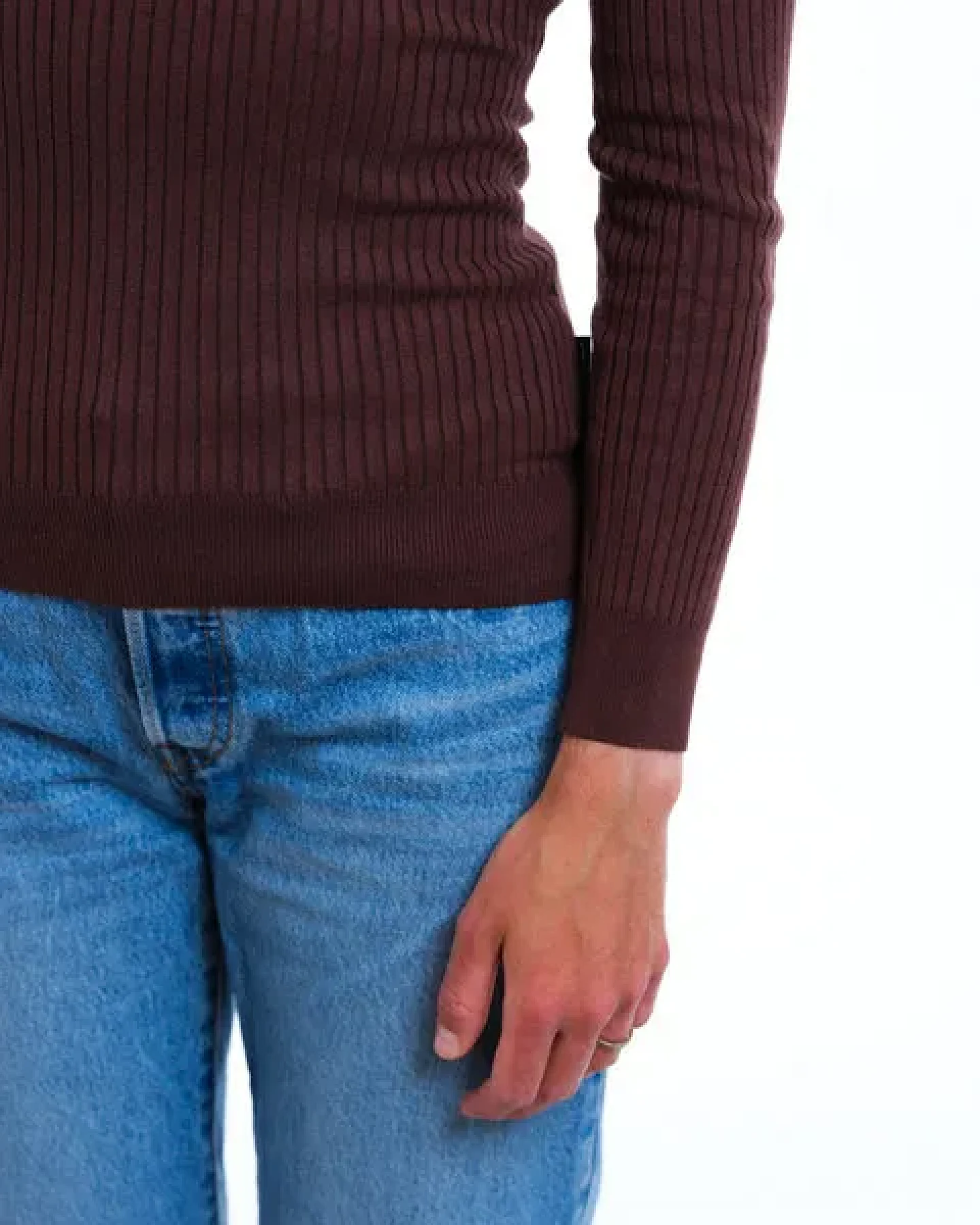 GARY MASH Gestrickter Slim Fit Pullover Yuma in Rippstrick – Ansicht 3