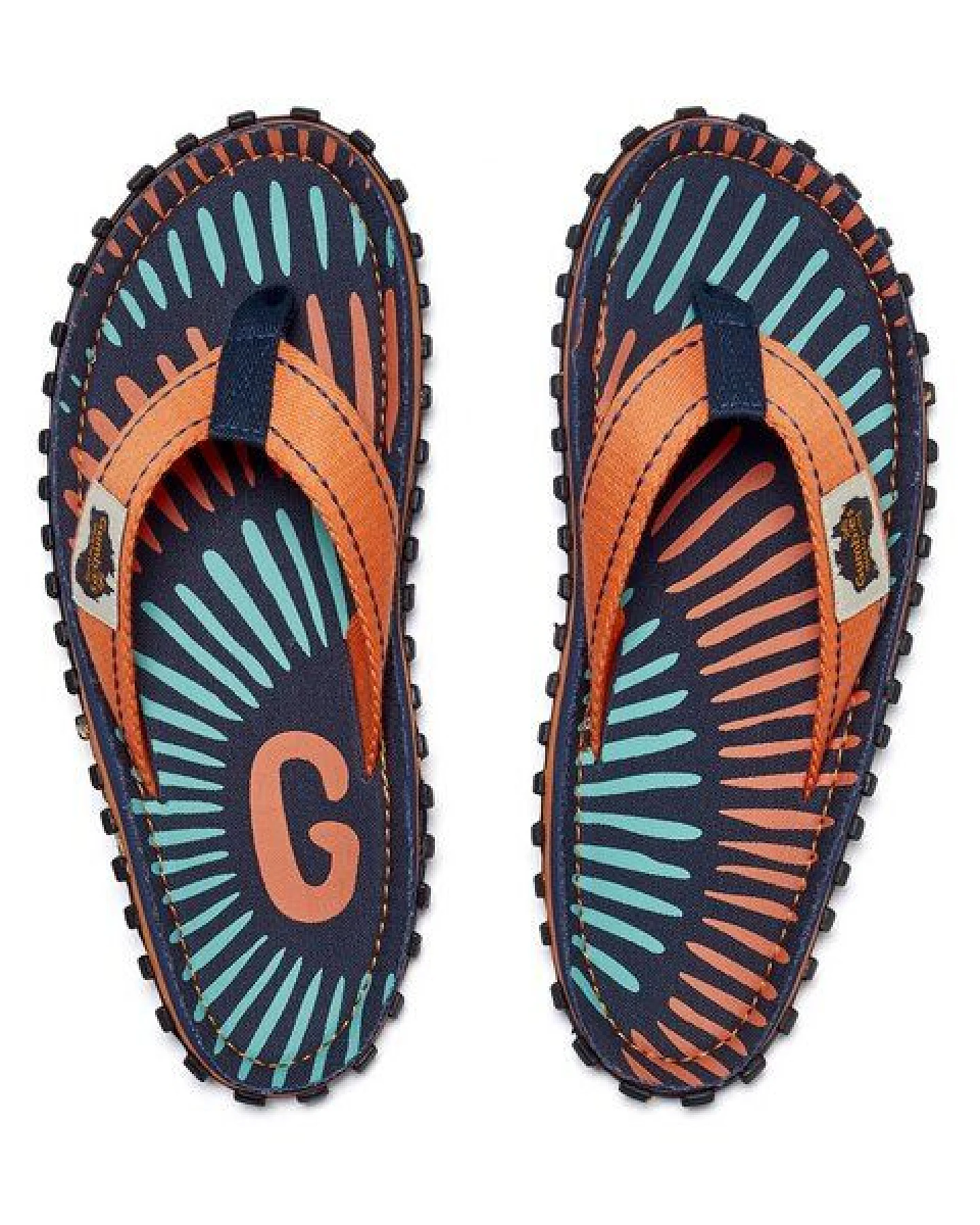 GUMBIES Tangerine Burst - Flip Flops für Damen und Herren – Ansicht 2