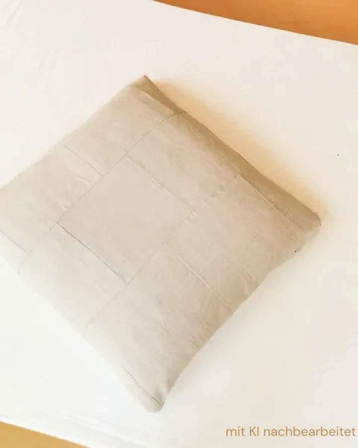 körber mode Kissenbezug 80x80 reiner Hanf aus Europa, ungebleicht Natur pur