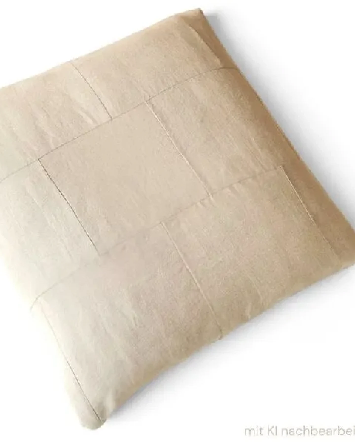 körber mode Kissenbezug 80x80 reiner Hanf aus Europa, ungebleicht Natur pur – Ansicht 2