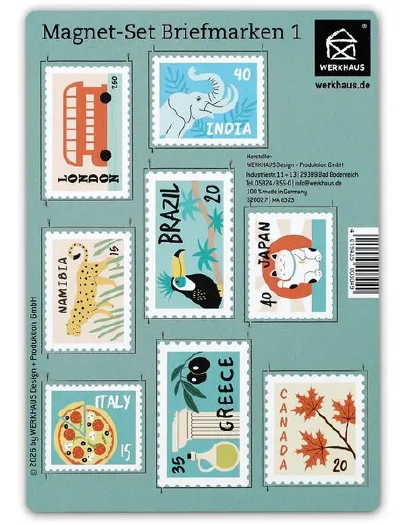 WERKHAUS Magnet-Set - Briefmarken 1 – Ansicht 2