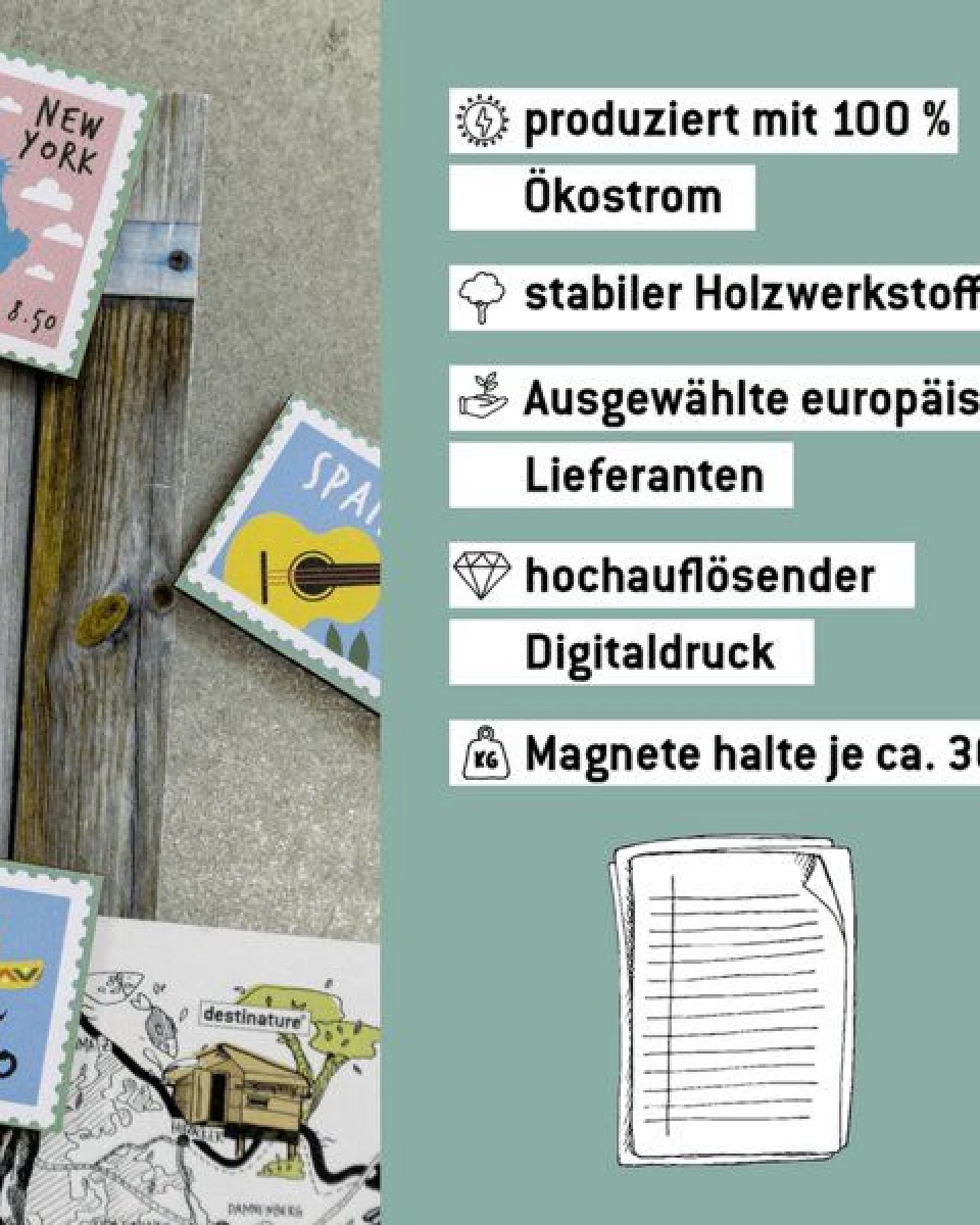 WERKHAUS Magnet-Set - Briefmarken 2 – Ansicht 2