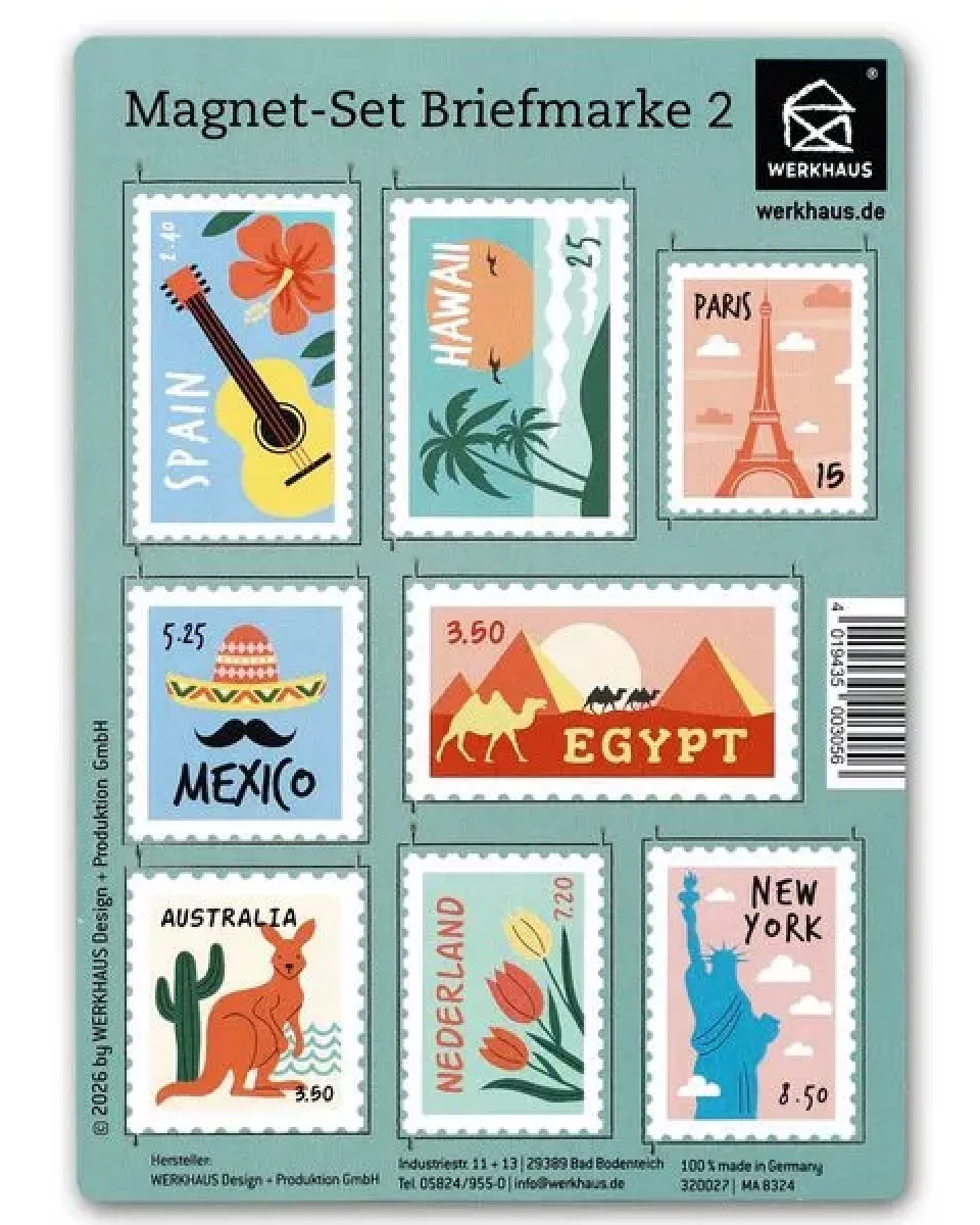 WERKHAUS Magnet-Set - Briefmarken 2 – Ansicht 3
