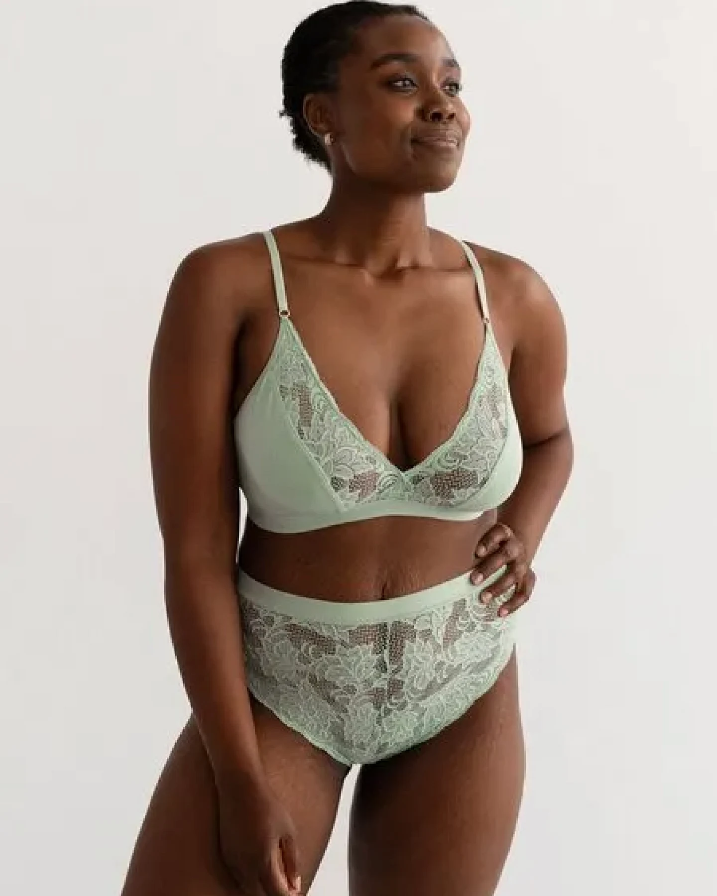 erlich textil Alisa bügelloses Bustier mit Spitze aus weichem Modal, made in Europe – Ansicht 3