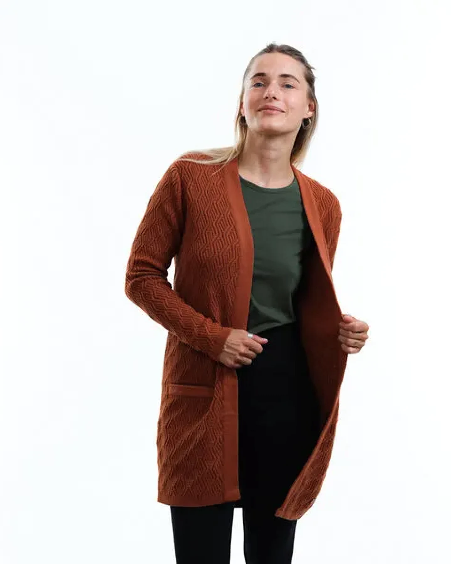 GARY MASH Long-Cardigan Alamo aus Biobaumwolle – Ansicht 2