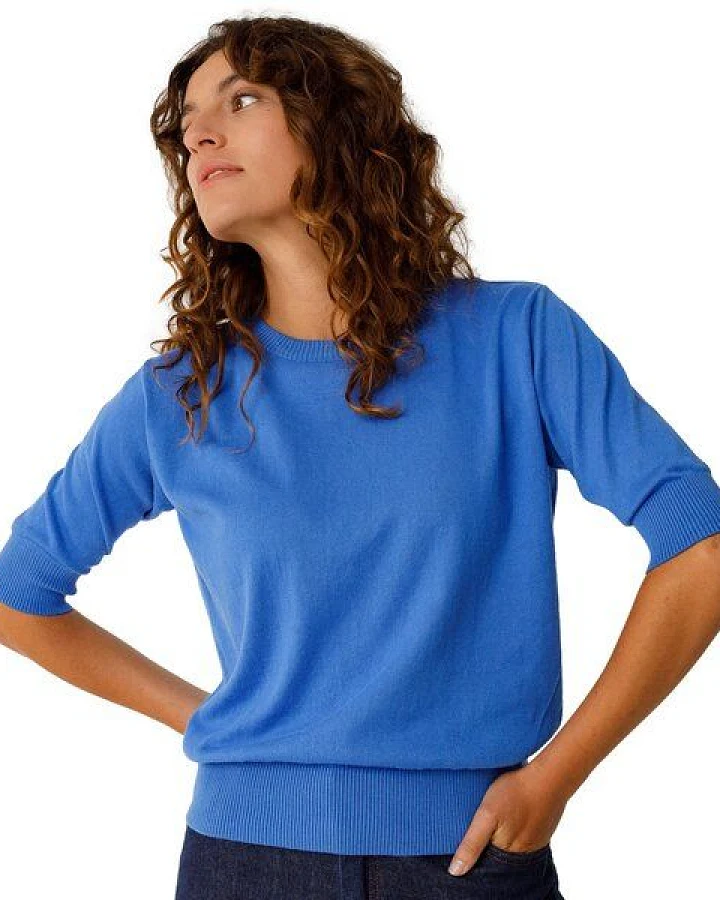 SKFK Kurzarm-Strickpullover MUIKE