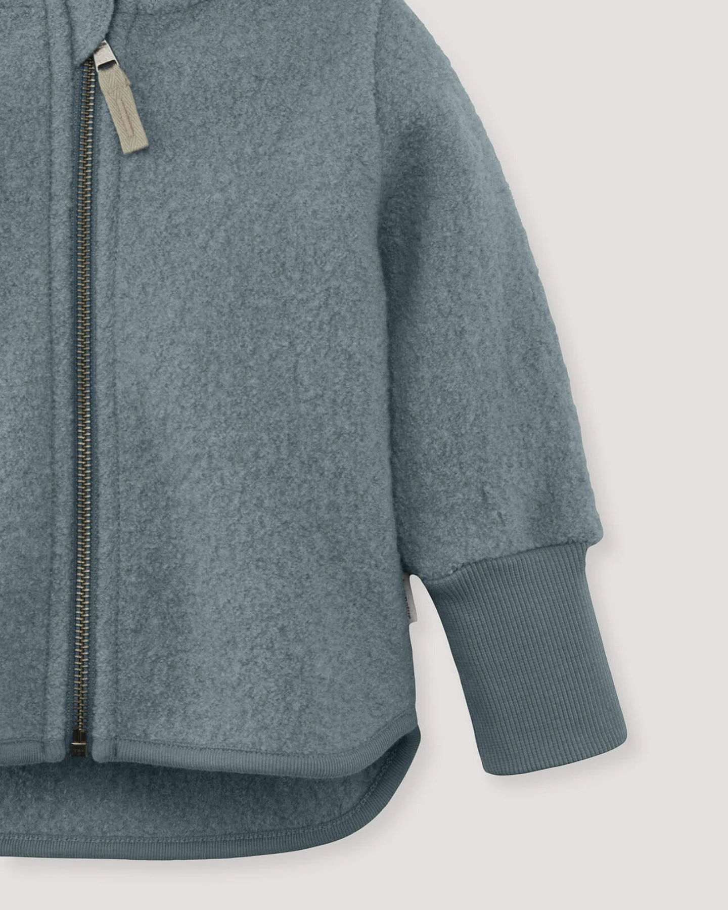 hessnatur Baby Walkjacke aus Bio-Merinowolle - blau - Größe 62/68 – Ansicht 3