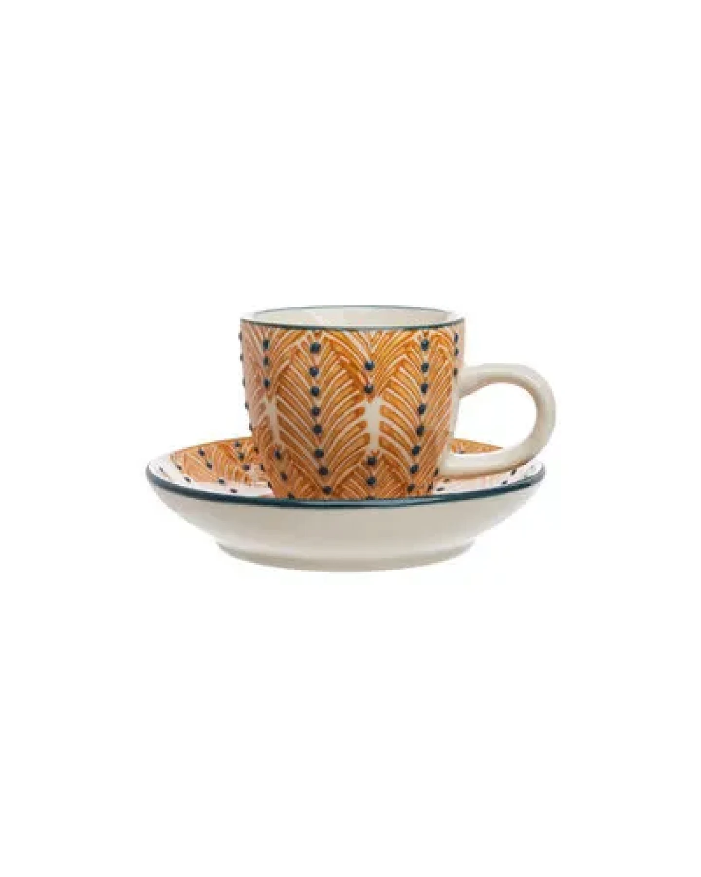TRANQUILLO Espresso-Set MIIX'N'MATCH Orange – Steinzeug – Ansicht 2