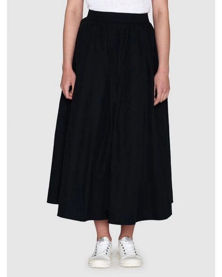 KnowledgeCotton Apparel Midirock - Poplin elastic waist skirt - aus Bio-Baumwolle