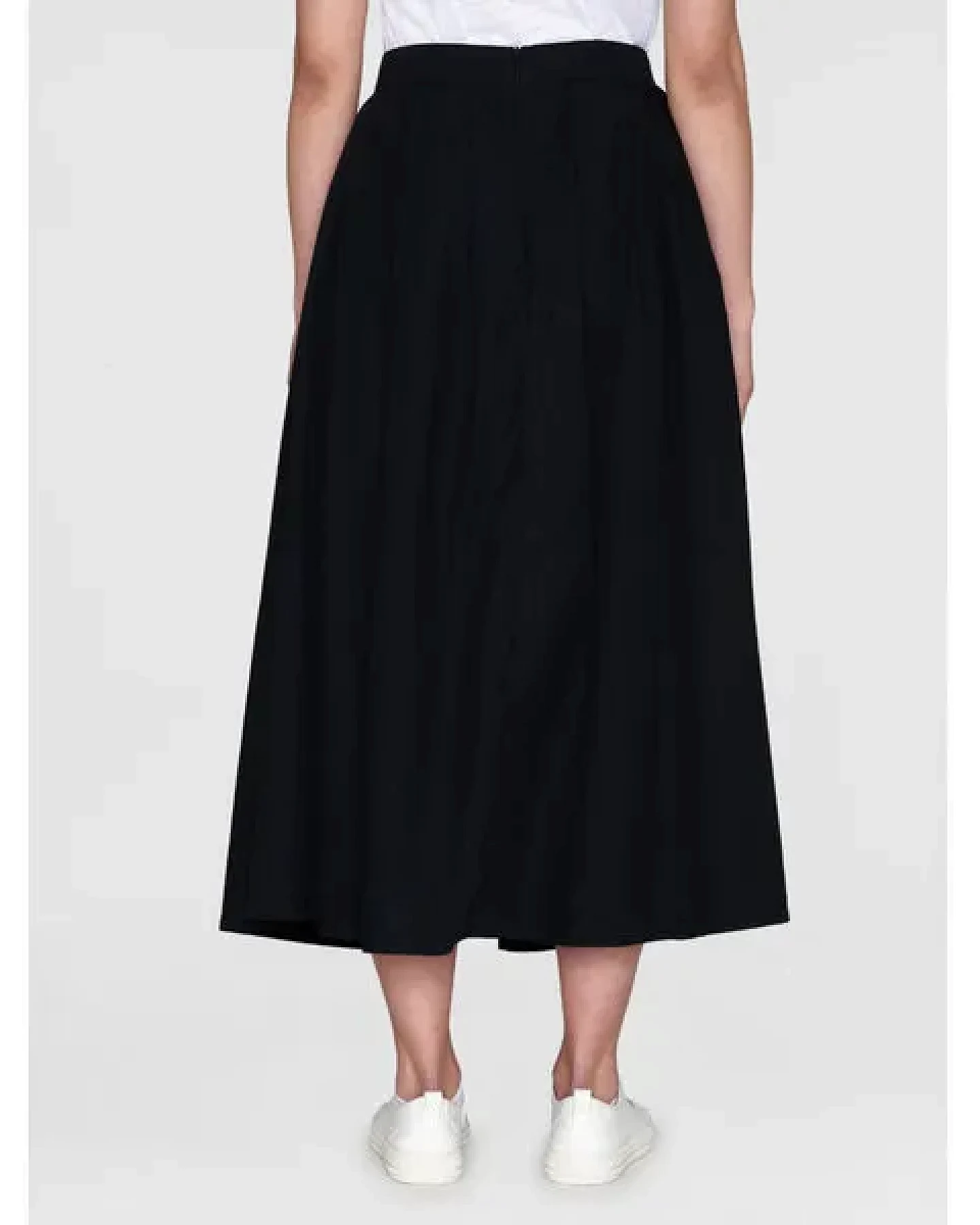 KnowledgeCotton Apparel Midirock - Poplin elastic waist skirt - aus Bio-Baumwolle – Ansicht 2