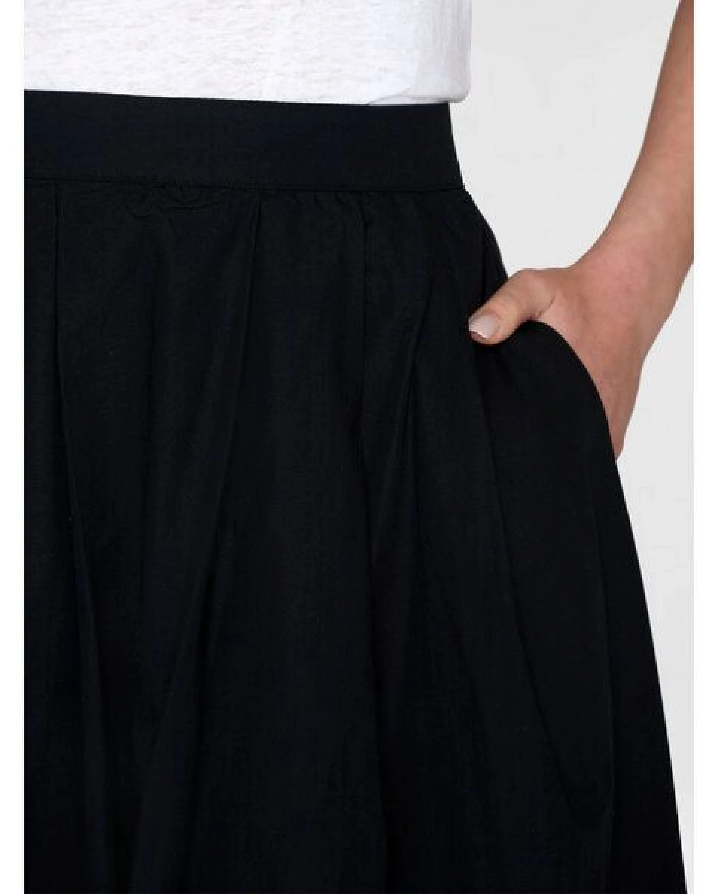 KnowledgeCotton Apparel Midirock - Poplin elastic waist skirt - aus Bio-Baumwolle – Ansicht 4