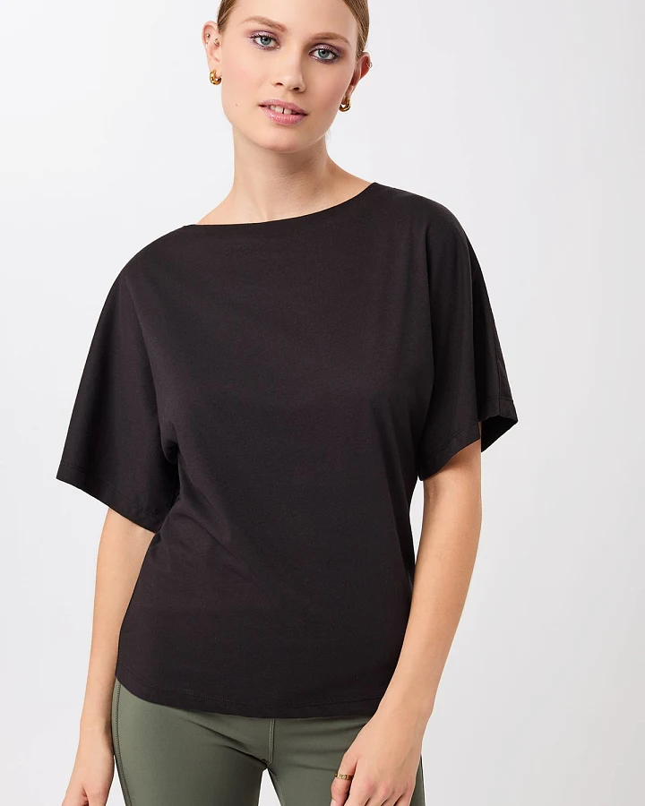 MANDALA Damen vegan T-Shirt Butterfly Black