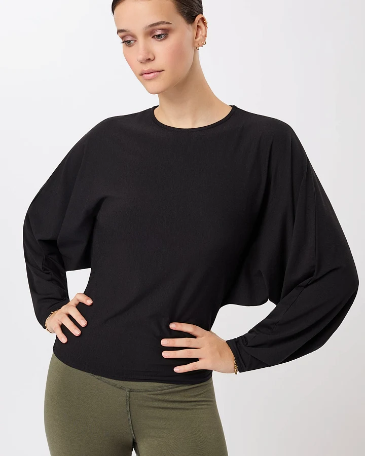 MANDALA Damen vegan Sweater Pulse Schwarz