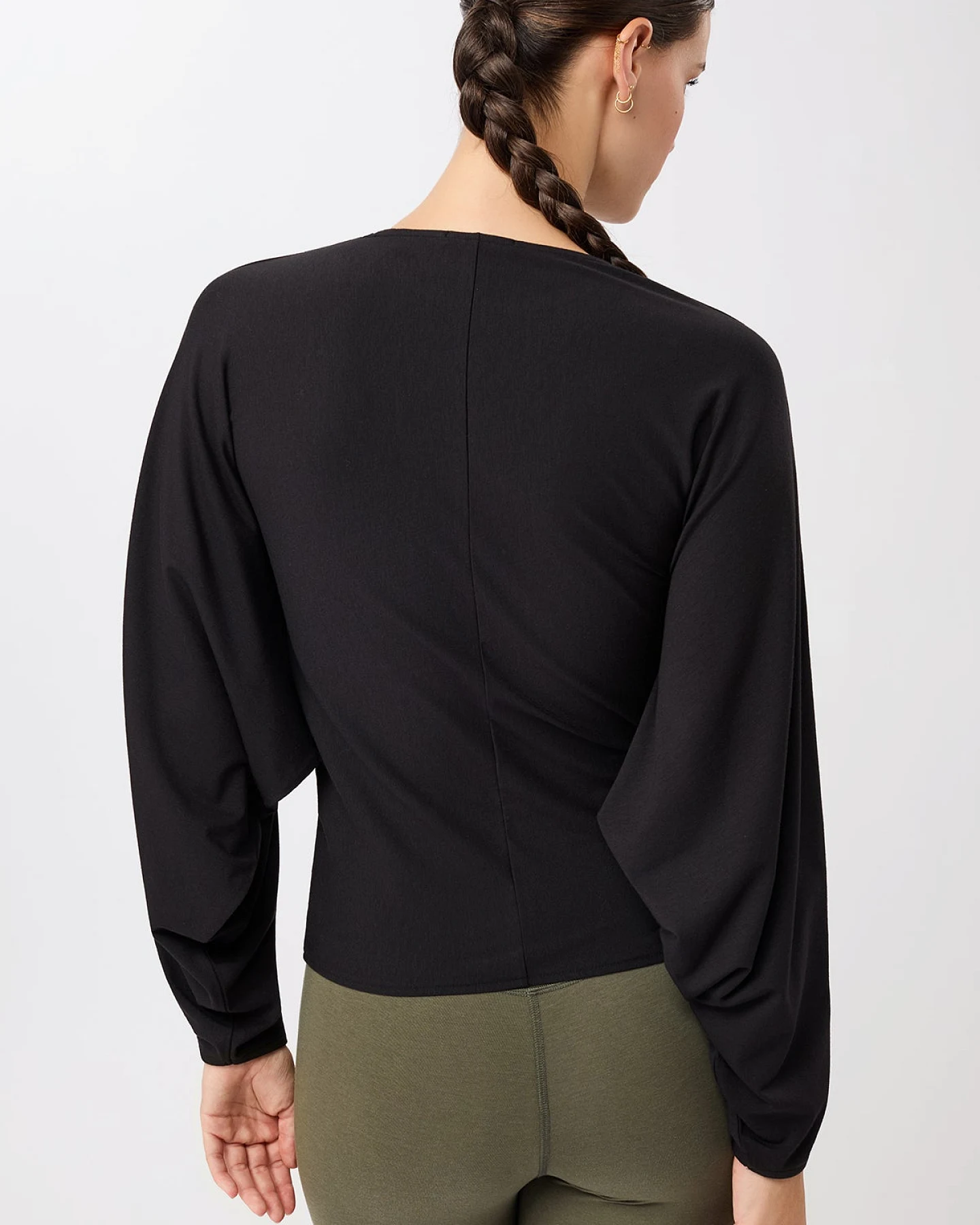 MANDALA Damen vegan Sweater Pulse Schwarz – Ansicht 2
