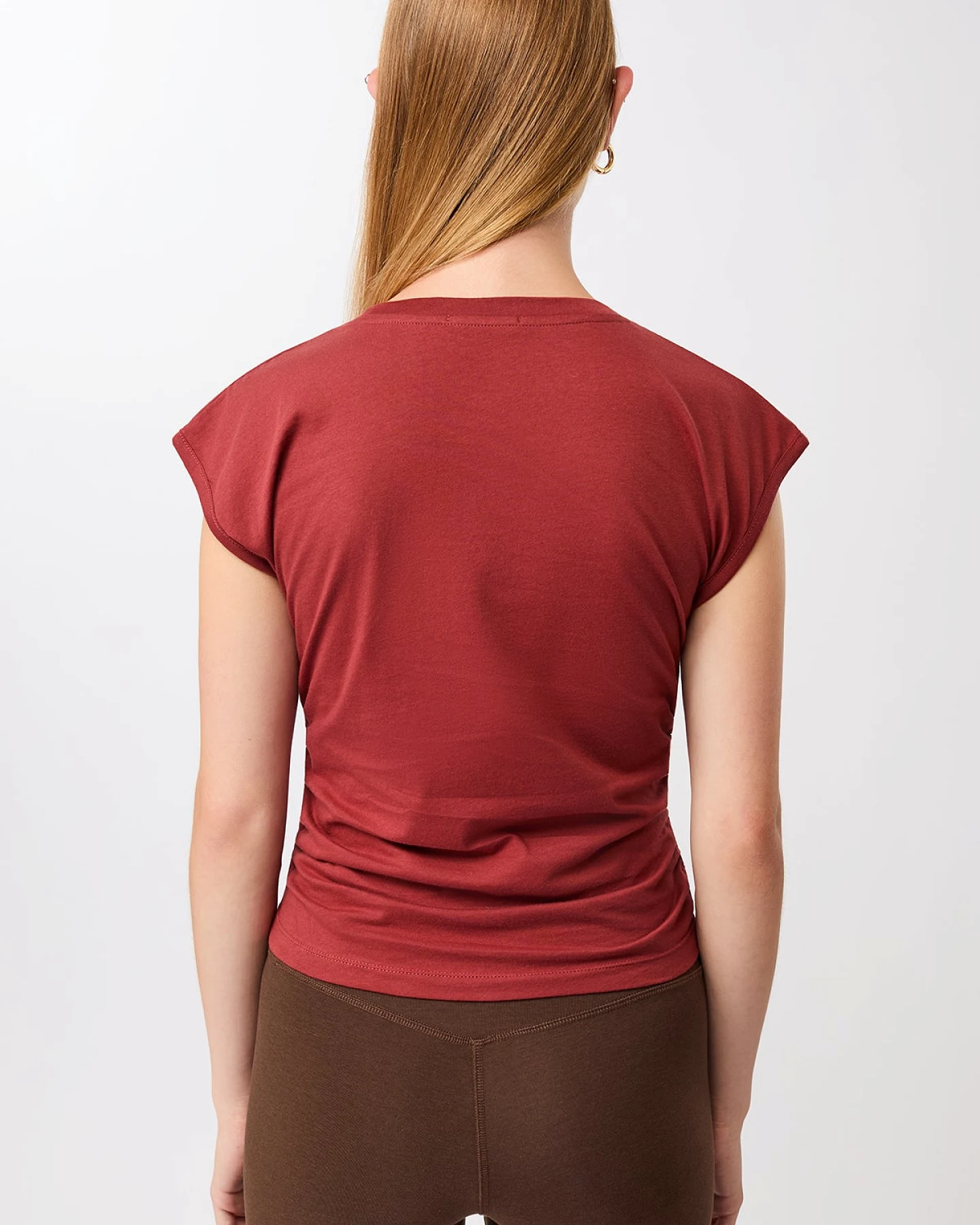 MANDALA Damen vegan Top Side Ruffled Siena – Ansicht 2