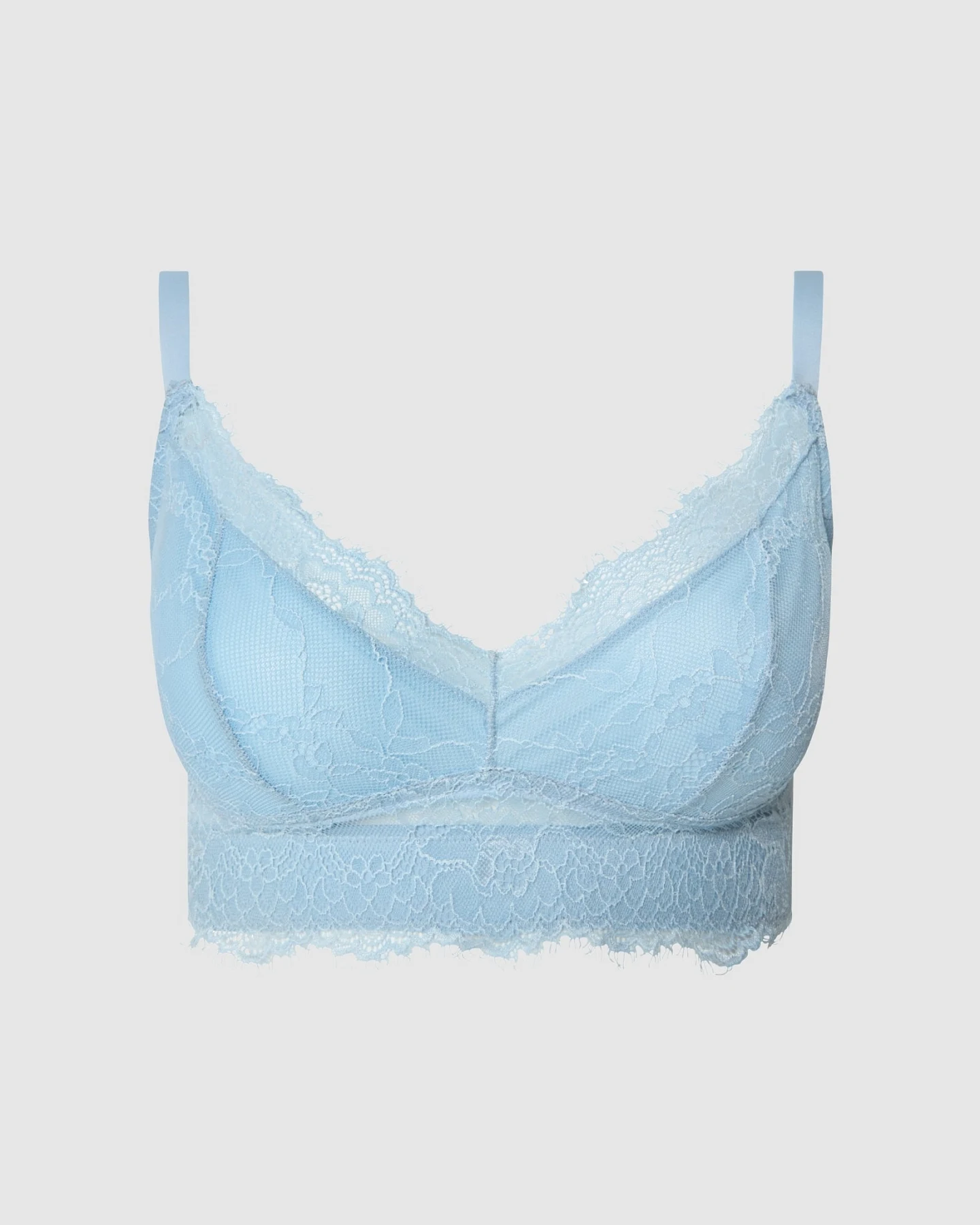 Understatement Damen vegan Bh Unterstützung Spitze Himmelblau – Ansicht 2