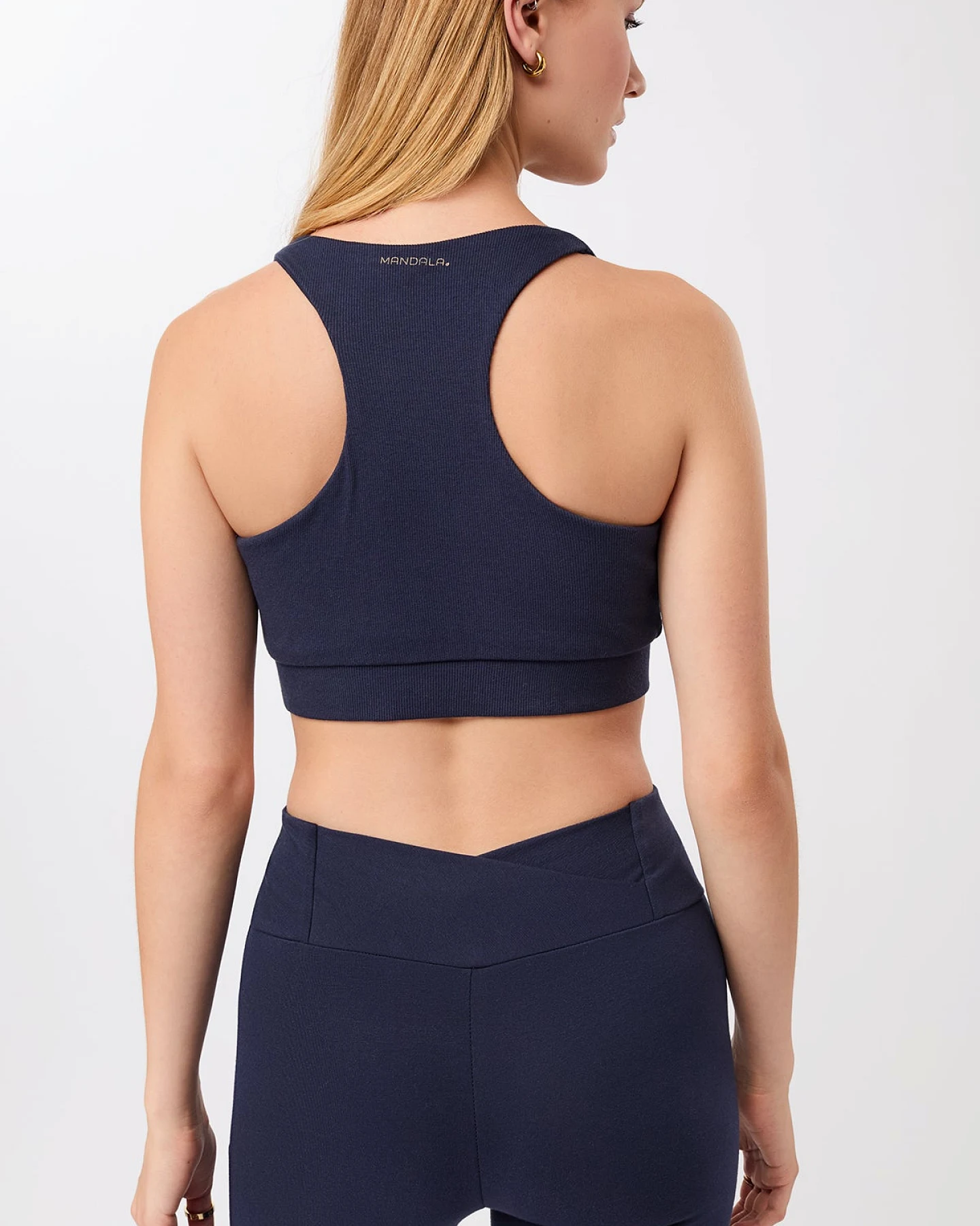 MANDALA Damen vegan Sport-Bh Rib Night Sky – Ansicht 2