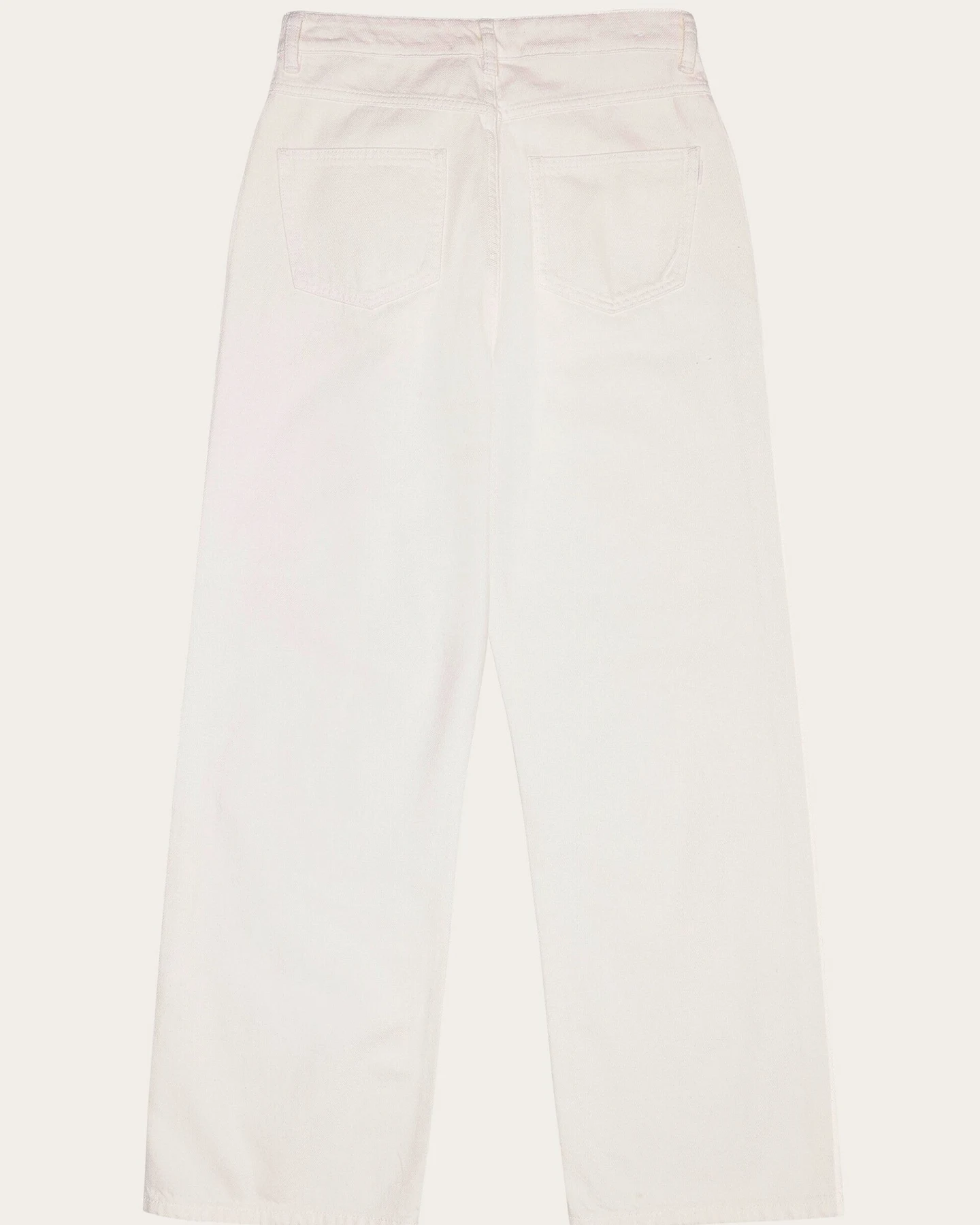 KnowledgeCotton Apparel Damen vegan Hose Damen Gale Regular Twill Egret Weiß – Ansicht 2