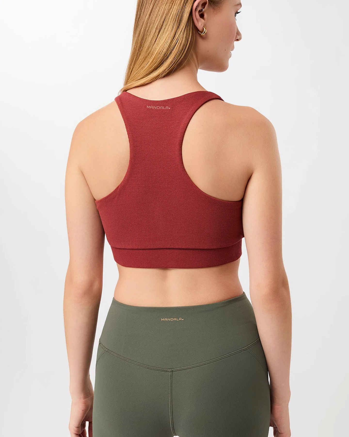 MANDALA Damen vegan Sport Bh Rib Siena – Ansicht 2