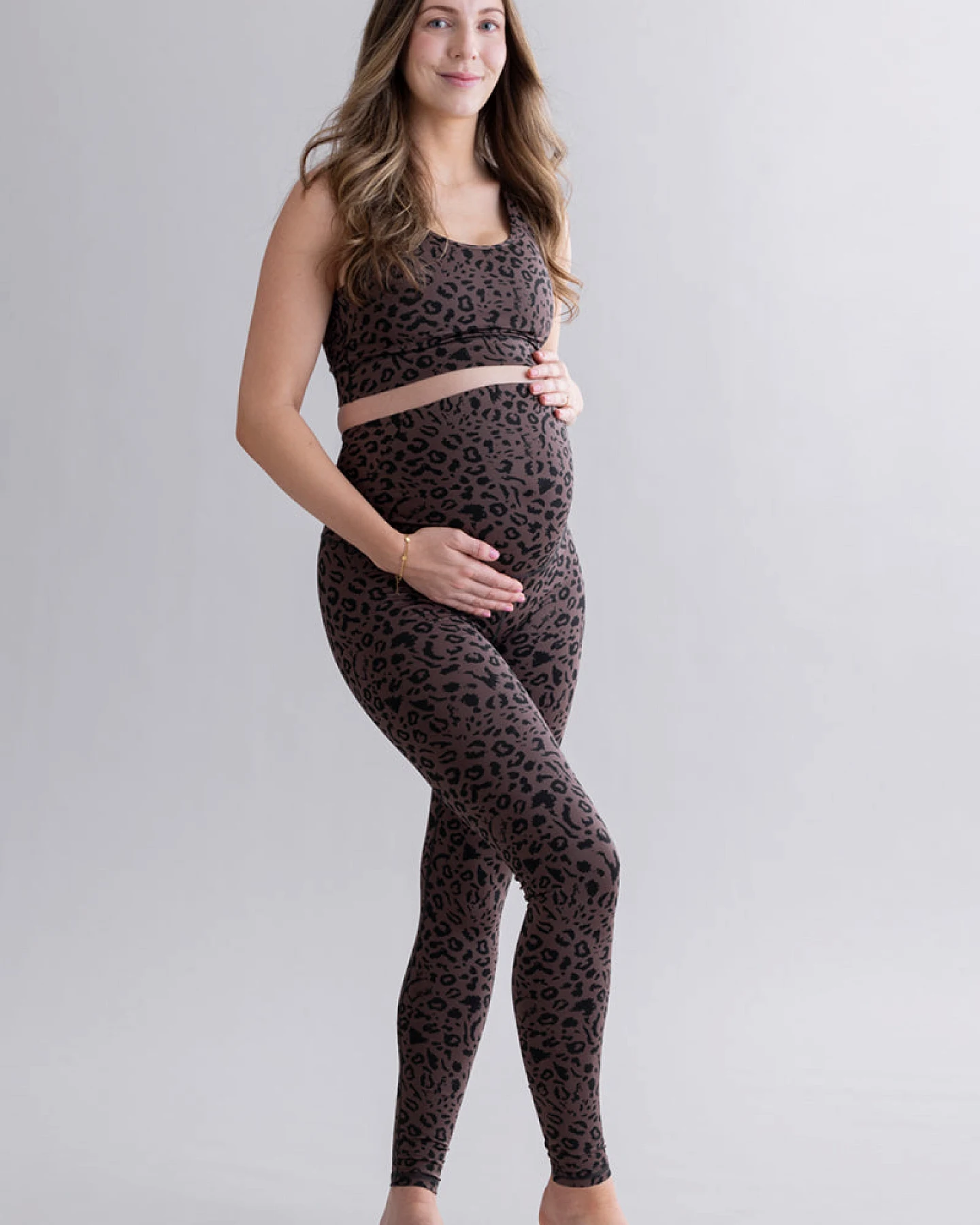 Hey Honey Maternity Leggings Mono Leo Soft Brown – Ansicht 4