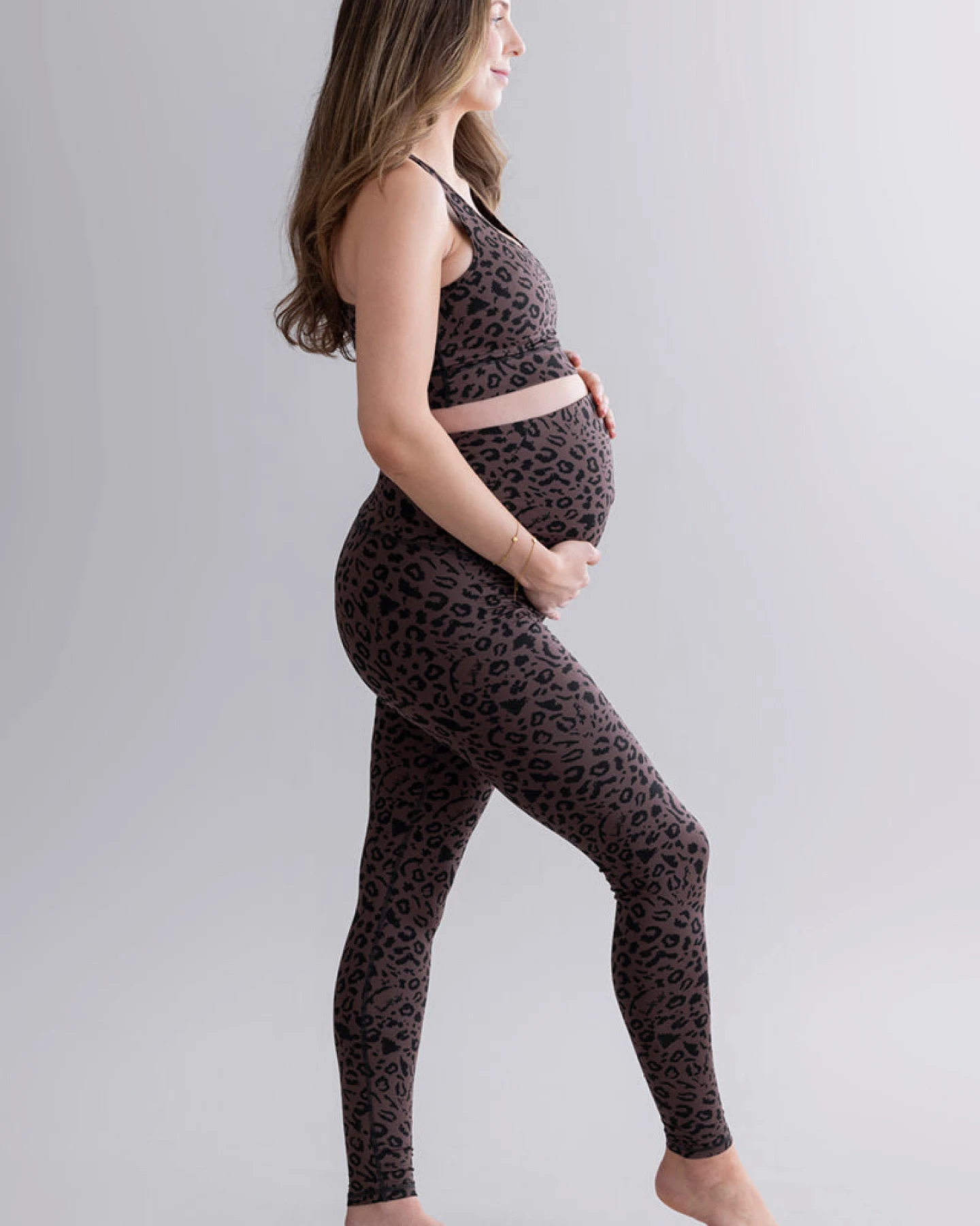 Hey Honey Maternity Leggings Mono Leo Soft Brown – Ansicht 6