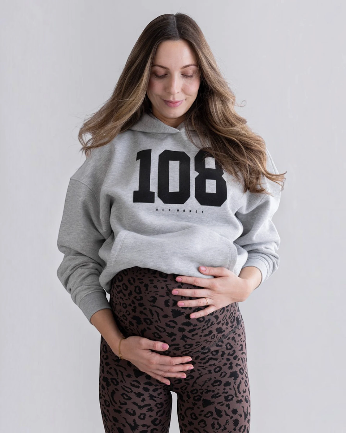 Hey Honey Maternity Leggings Mono Leo - Soft Brown – Ansicht 3