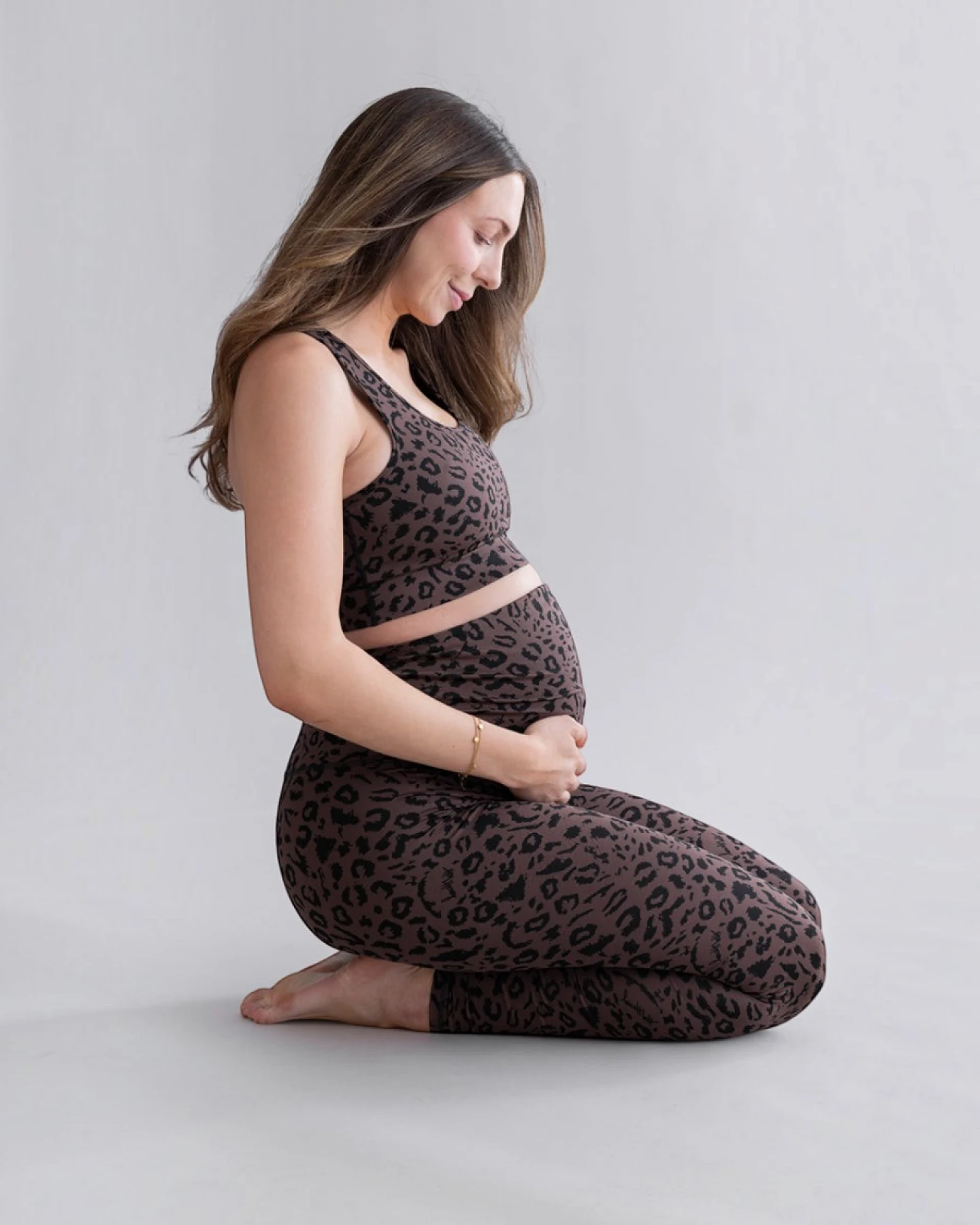 Hey Honey Maternity Leggings Mono Leo - Soft Brown – Ansicht 8