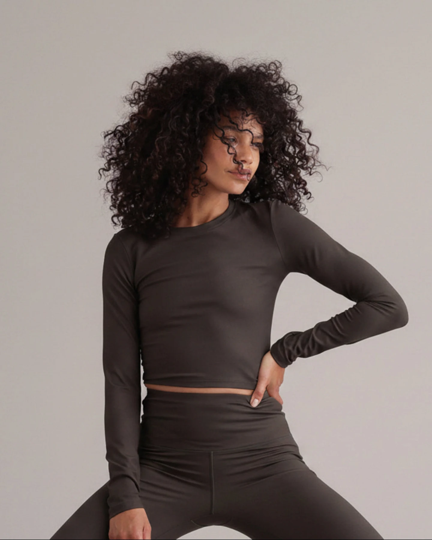 Hey Honey Longsleeve Cropped Always Dressed Forest Night – Ansicht 2