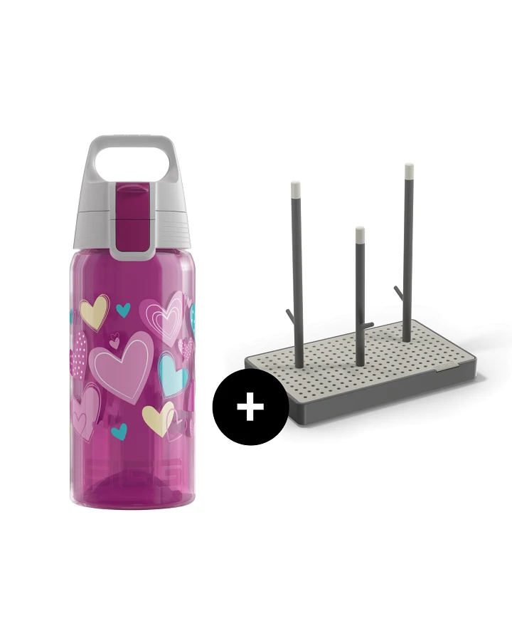 Bundle VIVA ONE Everyday Set – Bottle + Drying Rack Hearts