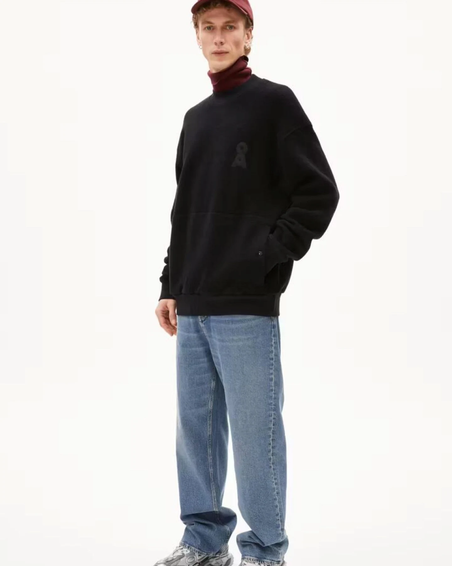 Sweatshirt Lomaar Felpa Schwarz – Ansicht 5