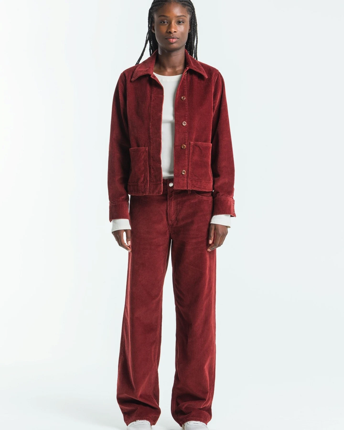 Overshirt Ota Cord Rot – Ansicht 2