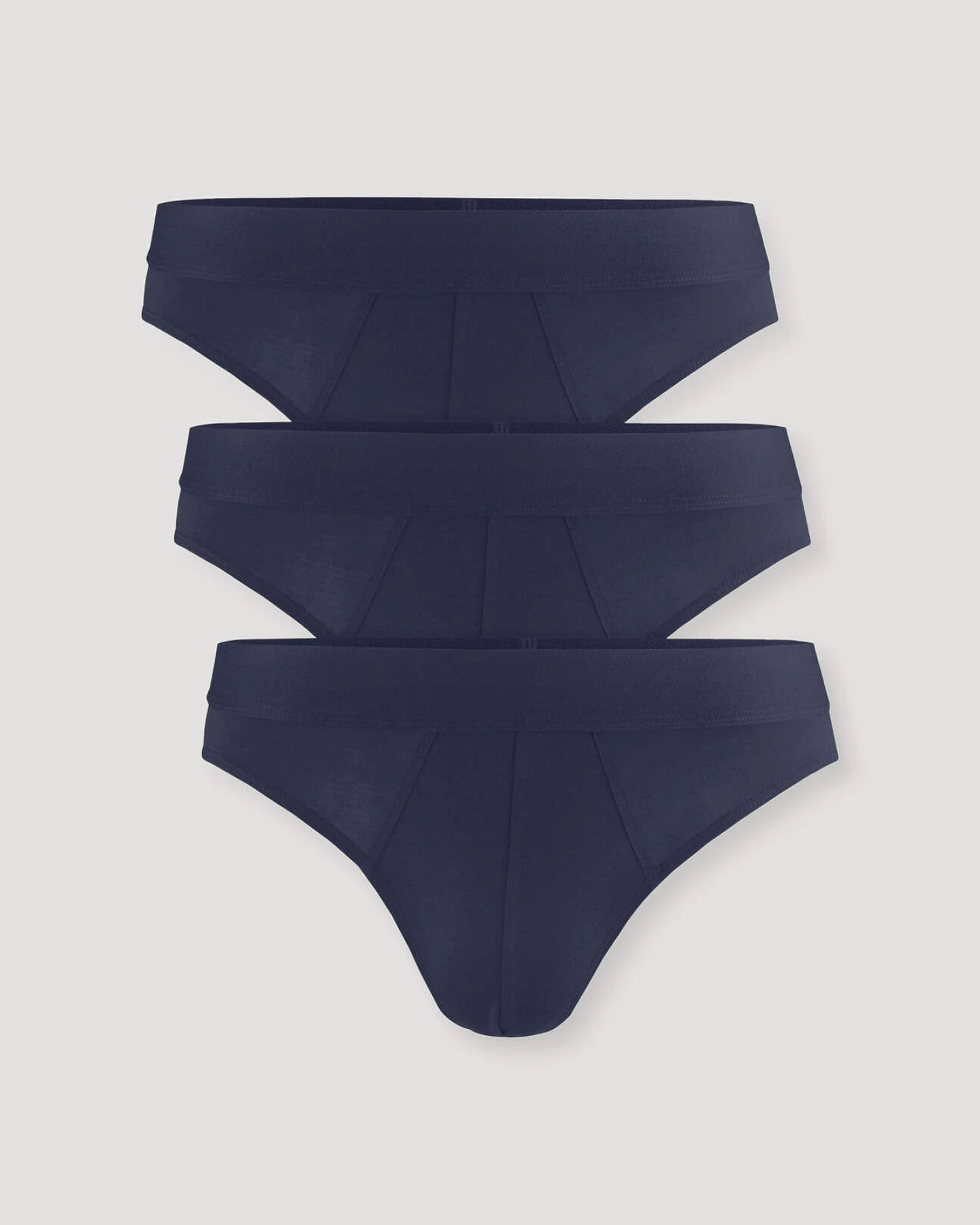 hessnatur Herren Slip Regular Cut im 3er-Pack COTTON MIX aus Bio-Baumwolle - blau - Größe 4 = S – Ansicht 4