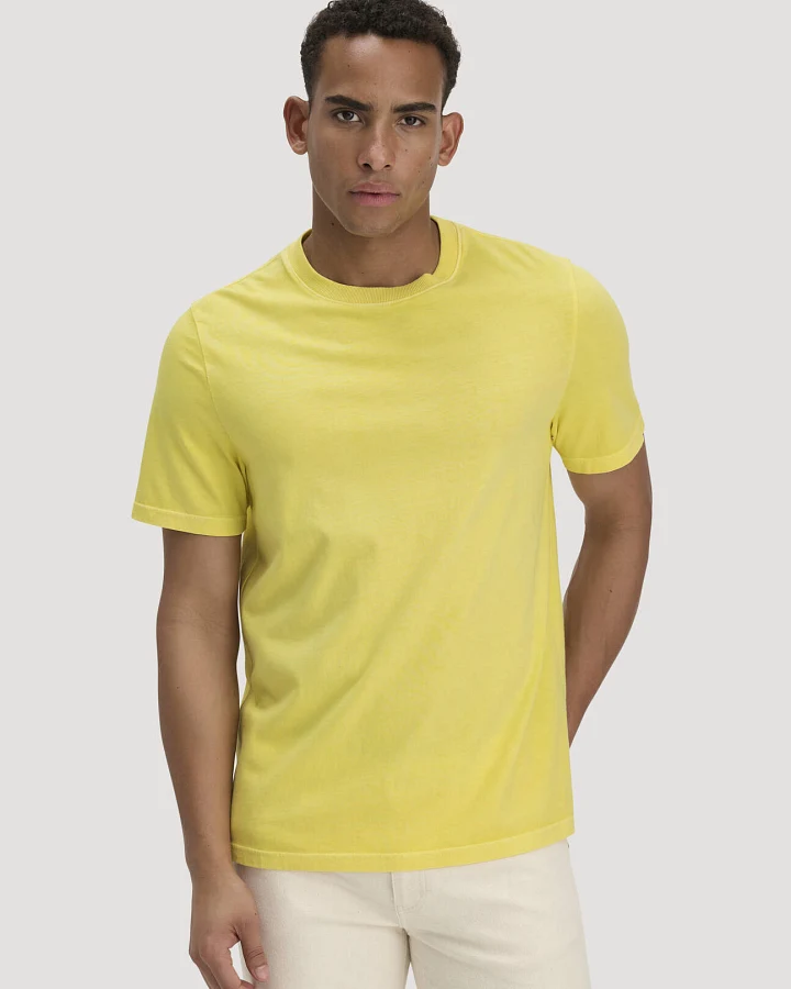 hessnatur Herren Heavy Jersey Shirt Relaxed aus Bio-Baumwolle - gelb - Größe 52